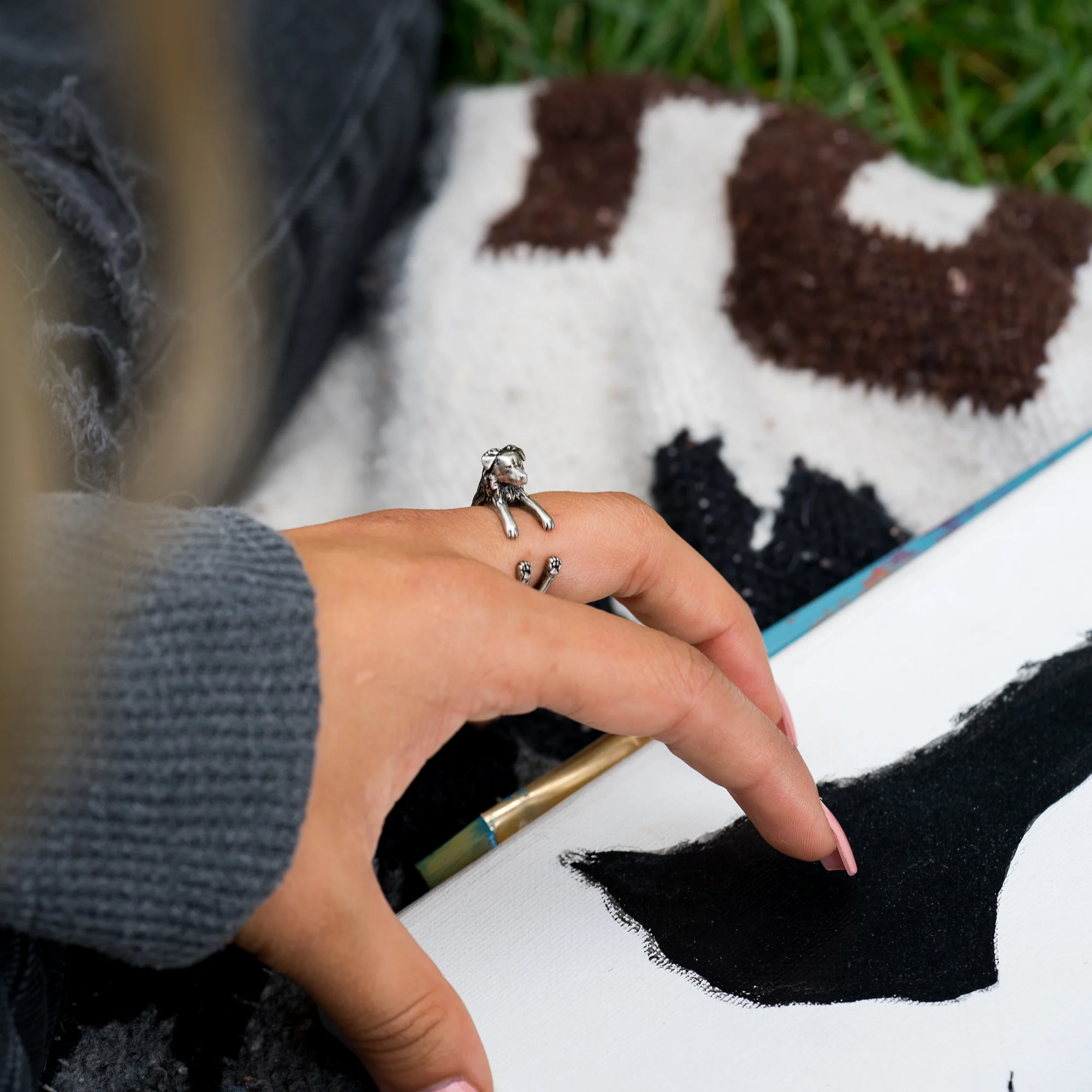 Border Collie Wrap Ring - Image 2