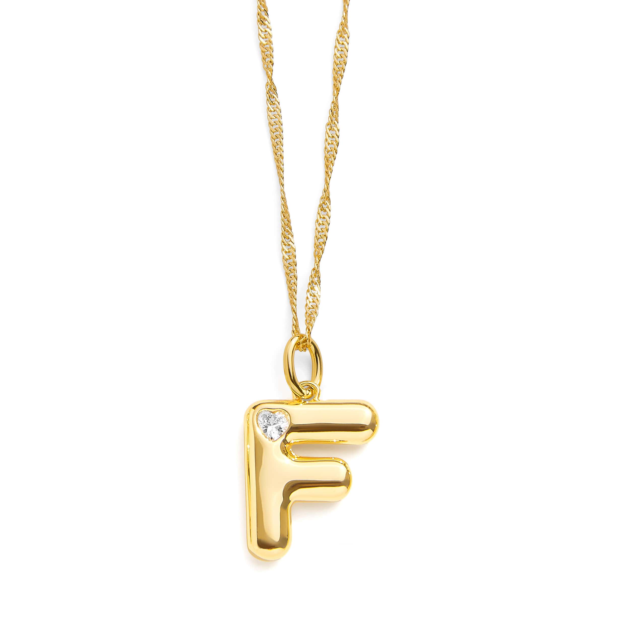Bubble Letter Initial Necklace - Image 10