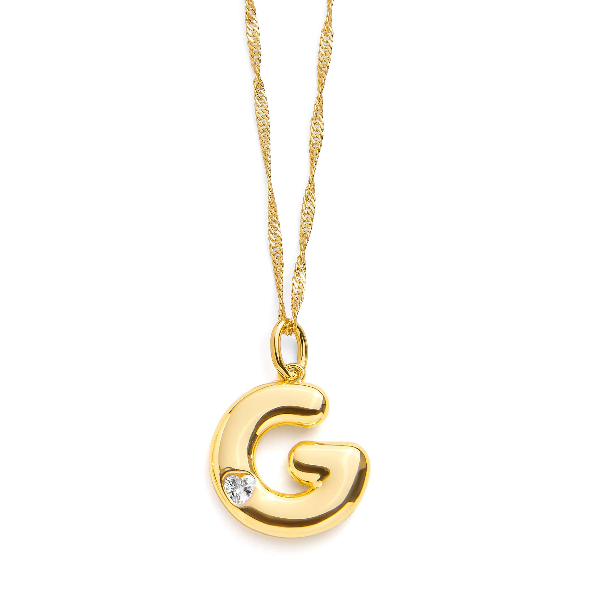 Bubble Letter Initial Necklace - Image 12