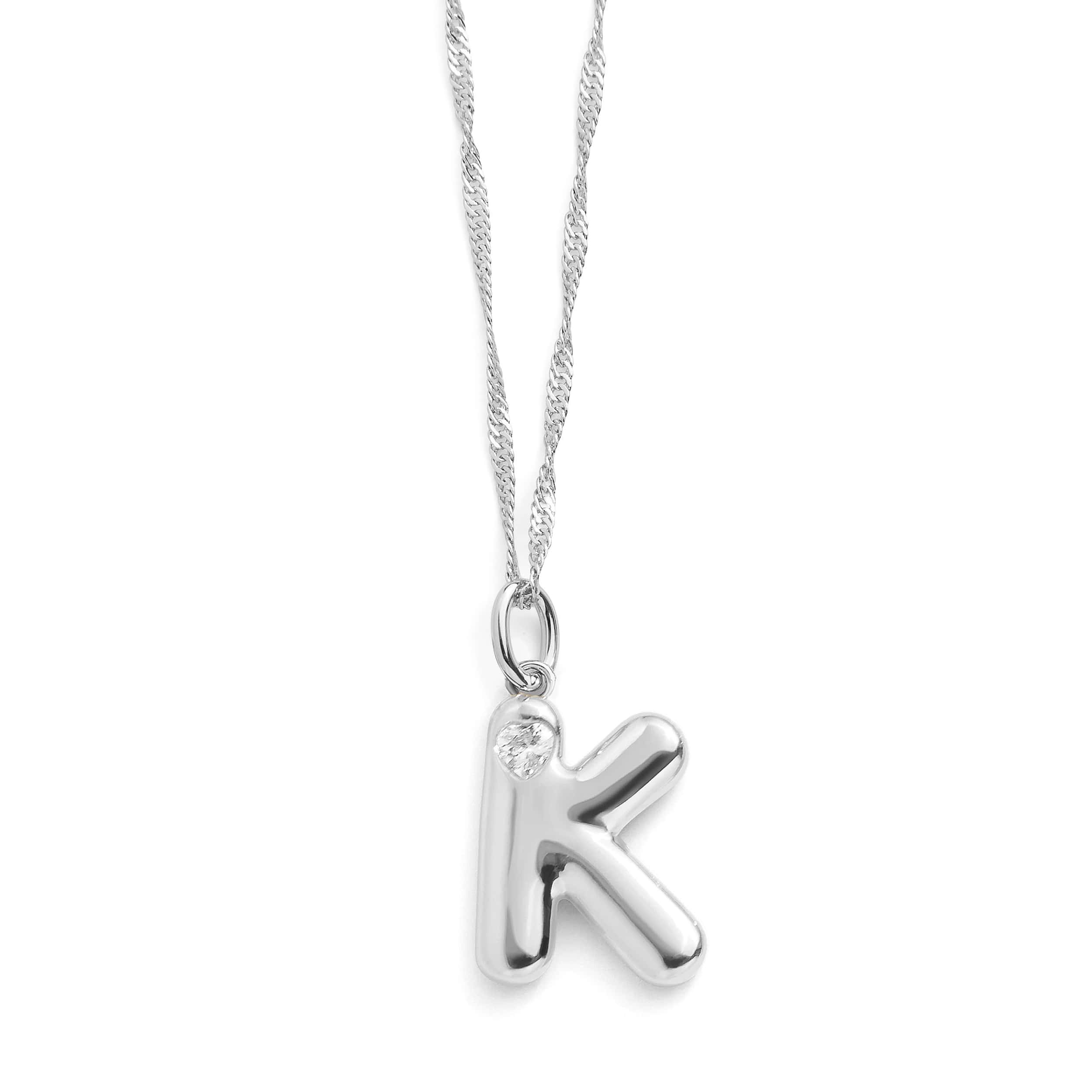 Bubble Letter Initial Necklace - Image 21