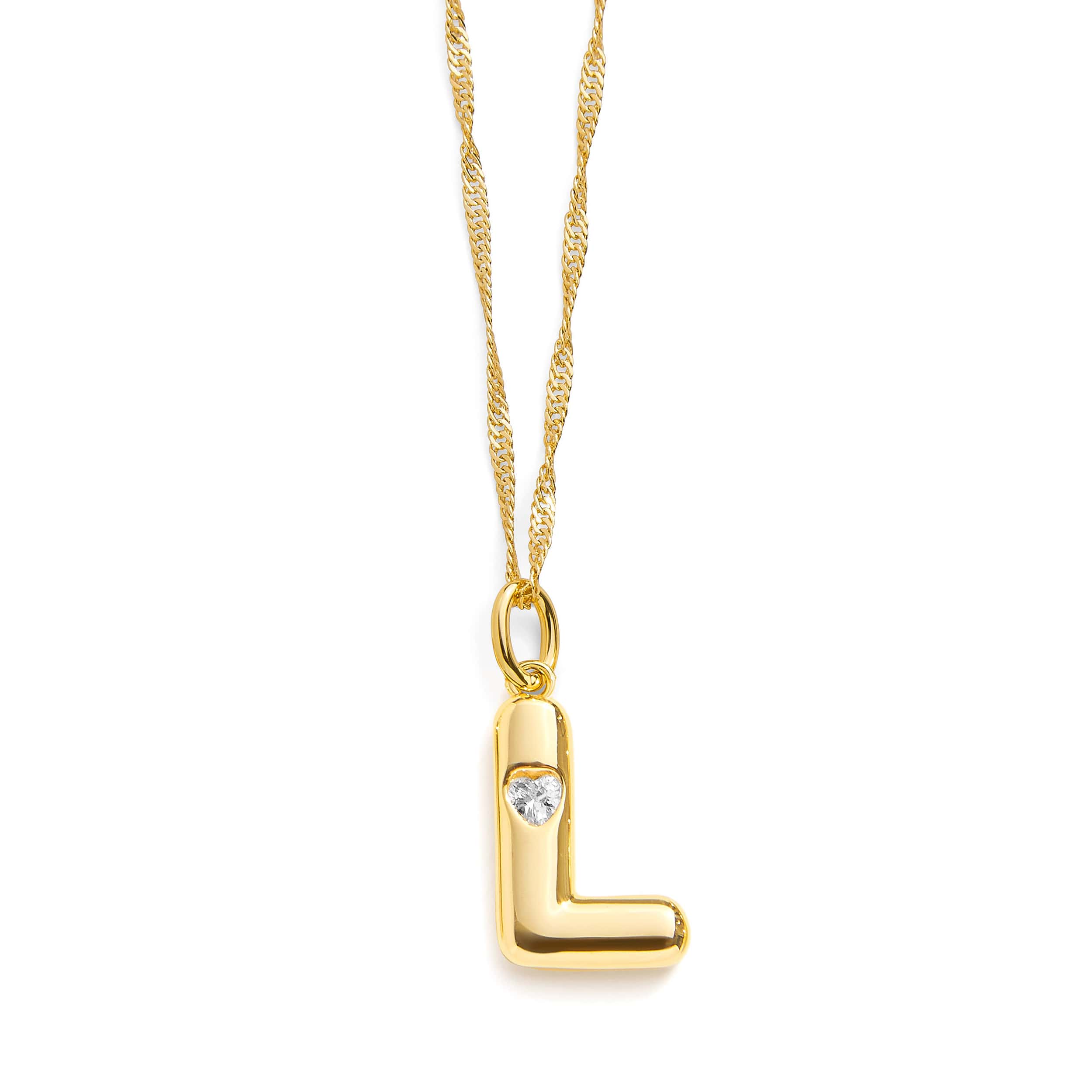 Bubble Letter Initial Necklace - Image 22