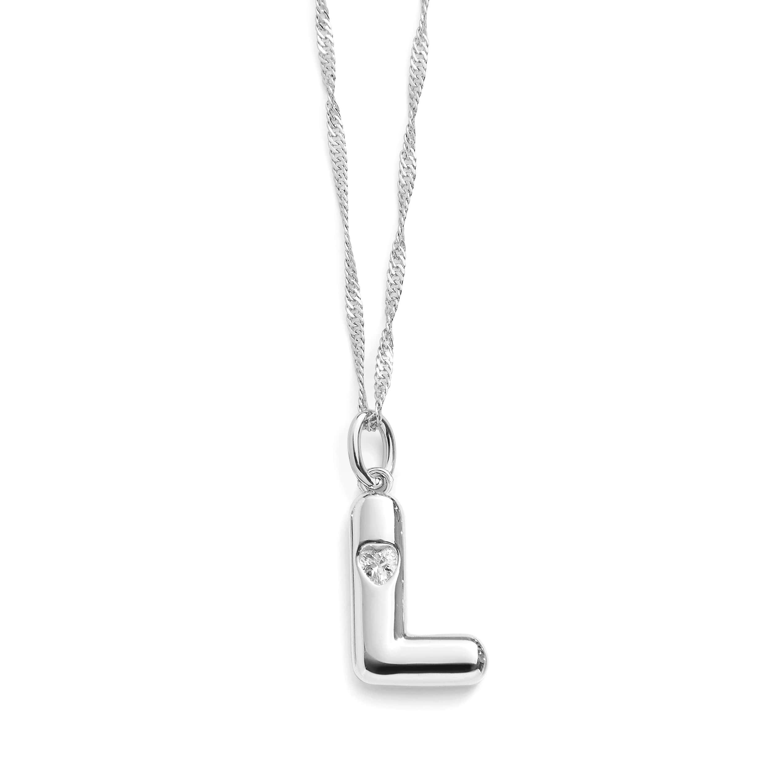 Bubble Letter Initial Necklace - Image 23