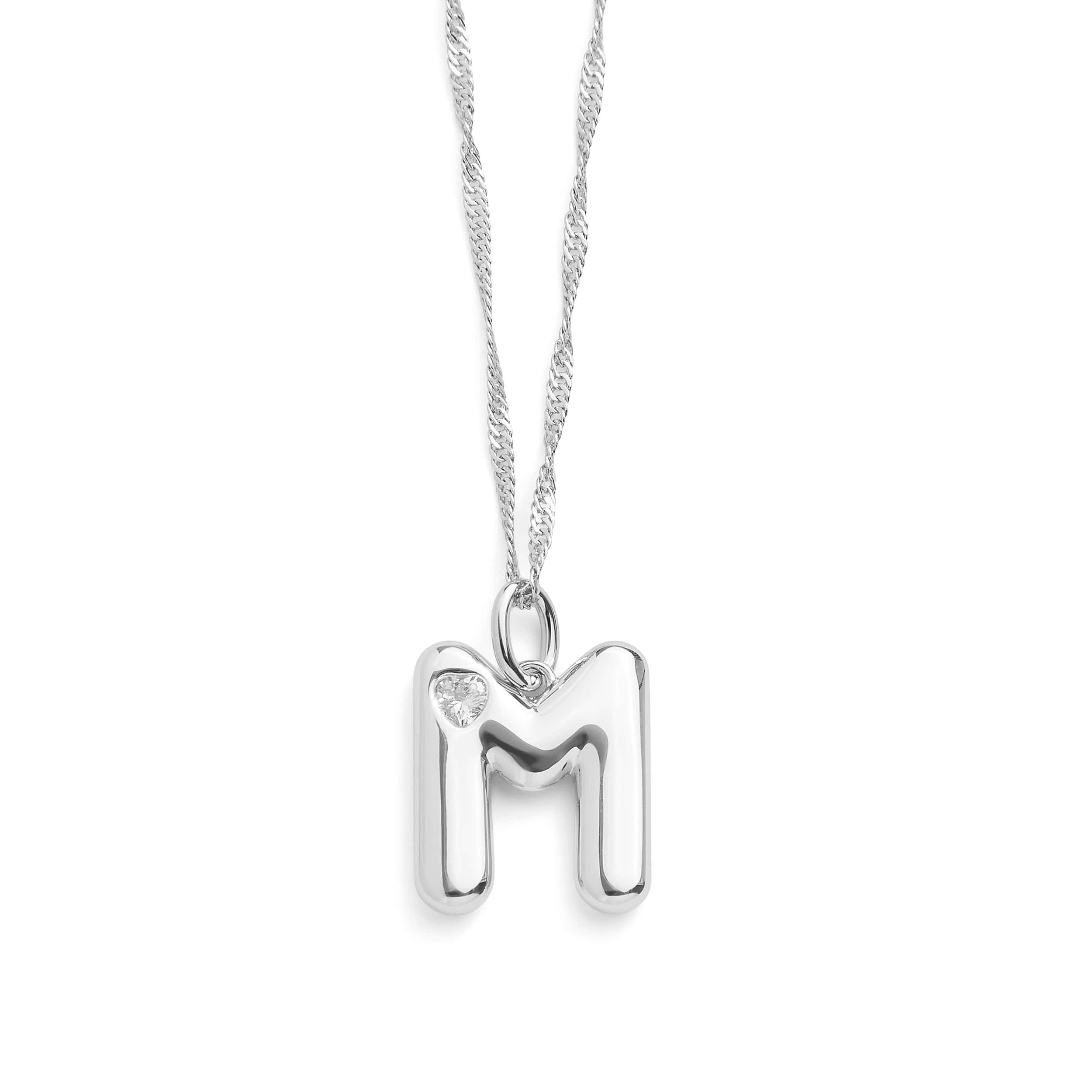 Bubble Letter Initial Necklace - Image 25