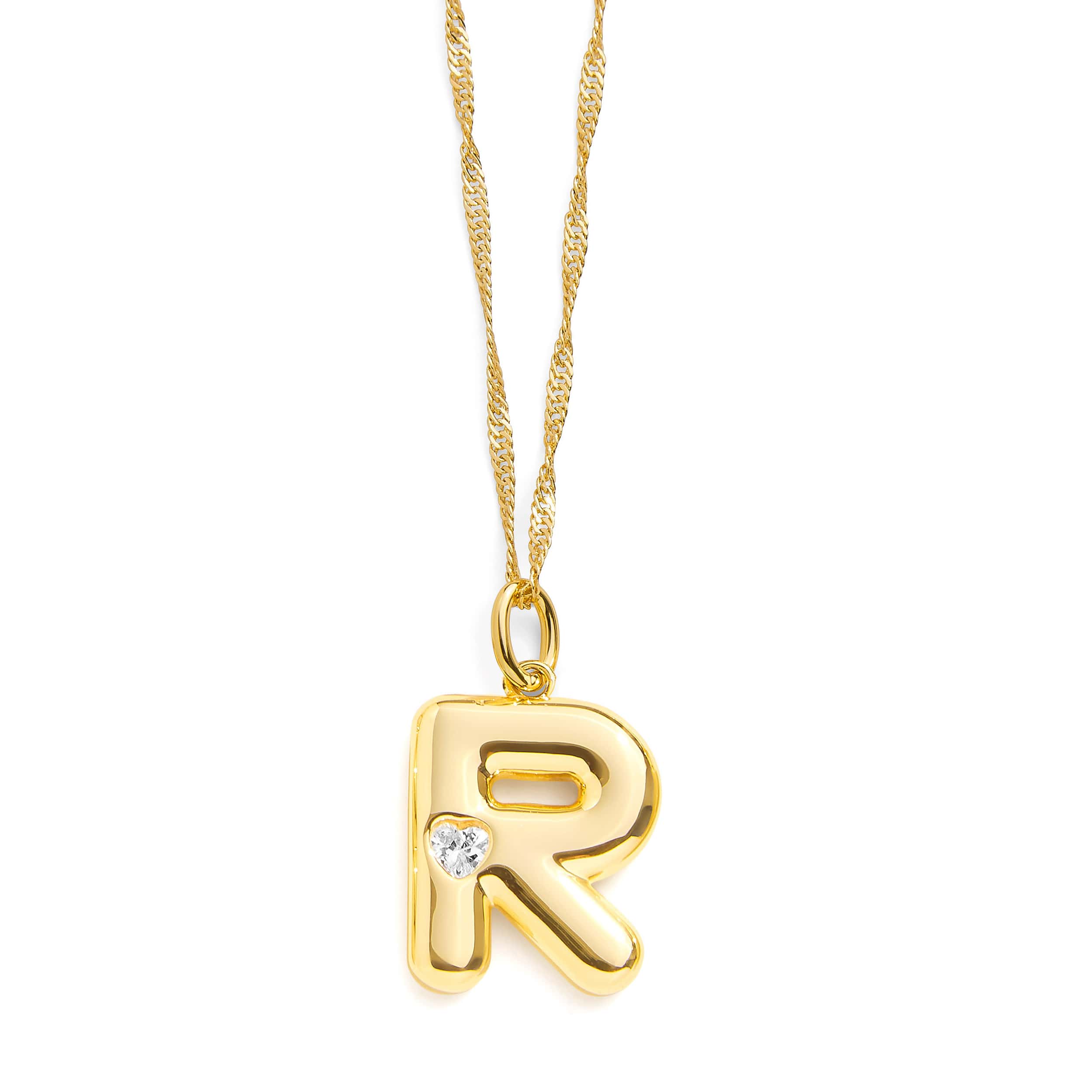 Bubble Letter Initial Necklace - Image 34