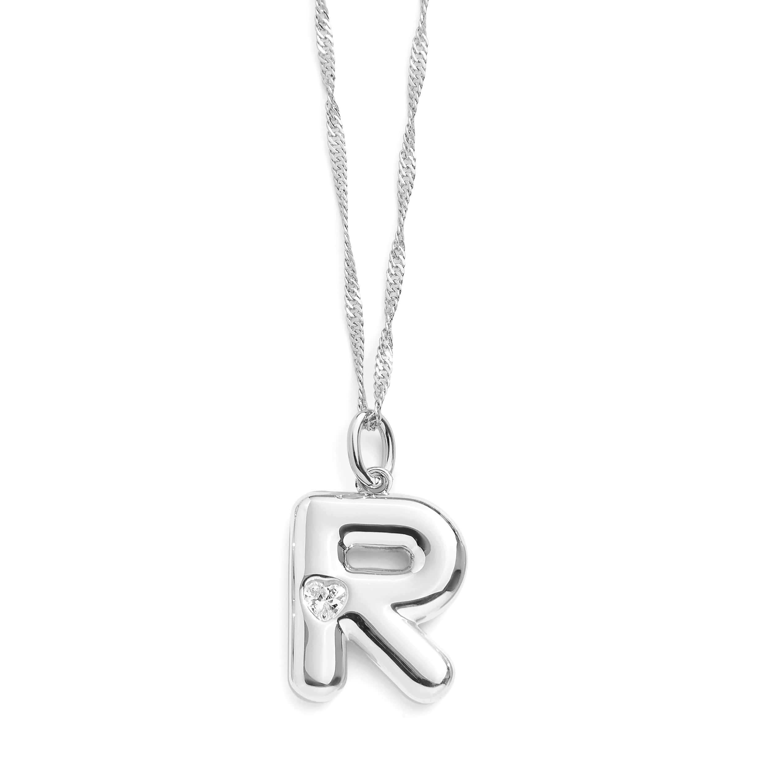 Bubble Letter Initial Necklace - Image 35