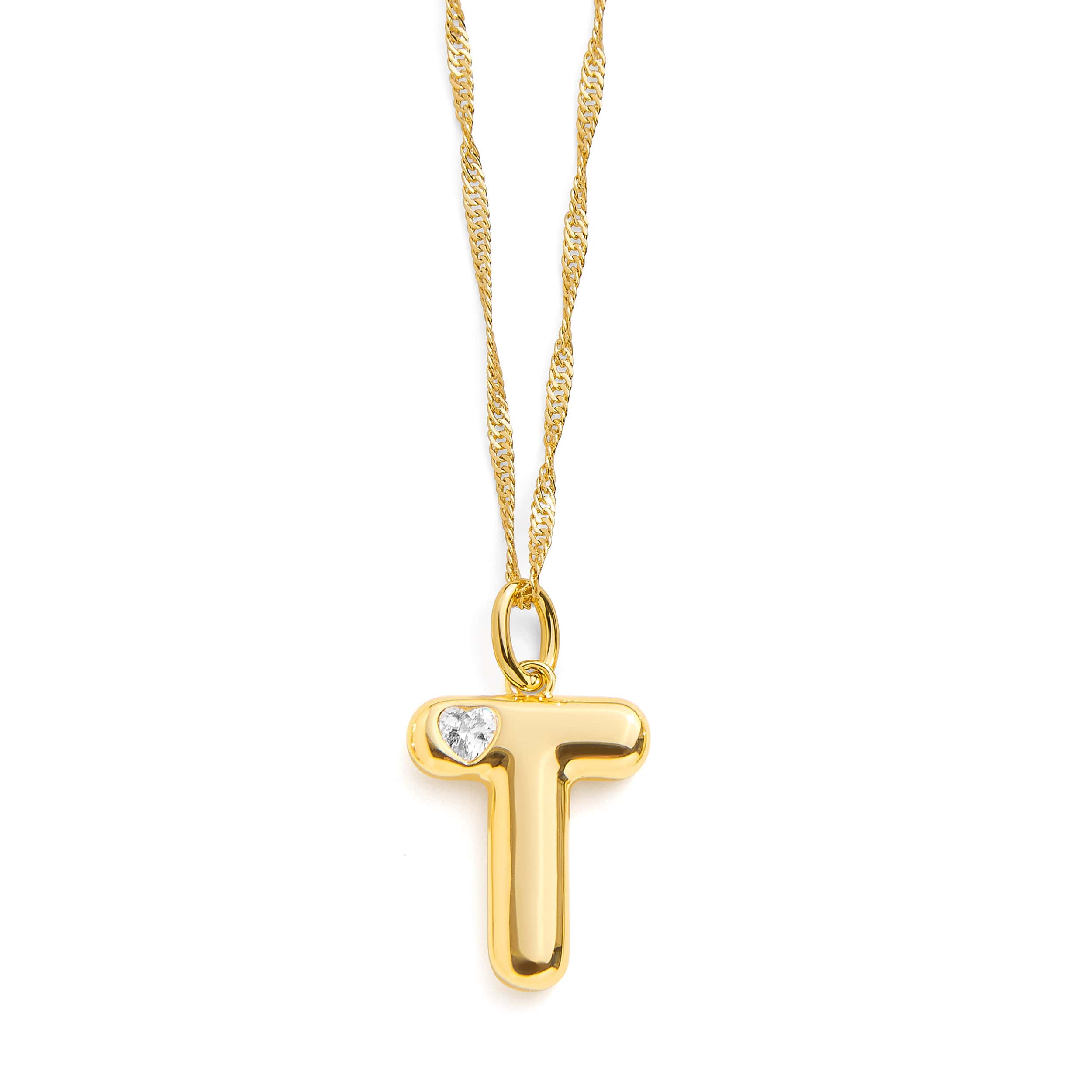 Bubble Letter Initial Necklace - Image 38