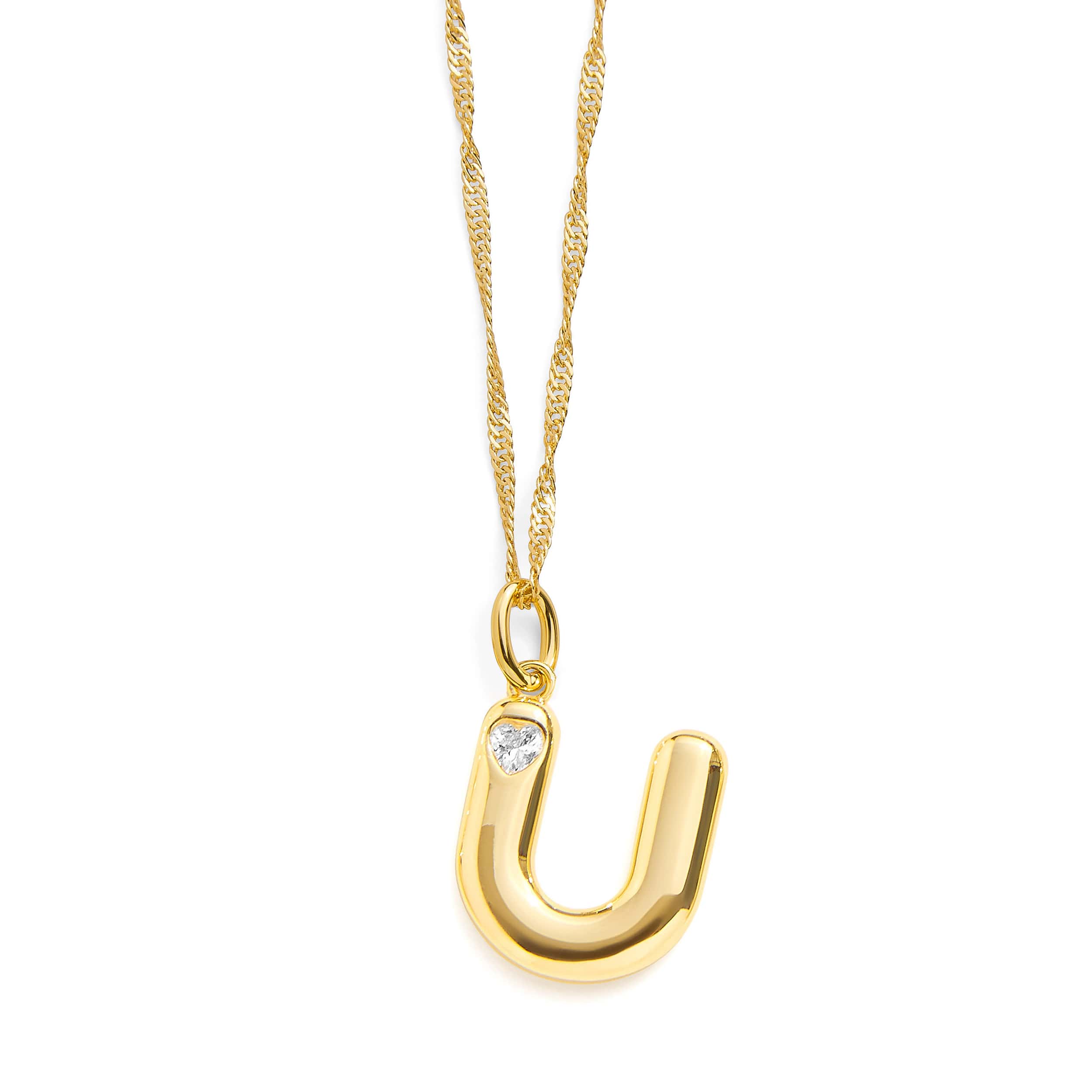 Bubble Letter Initial Necklace - Image 40