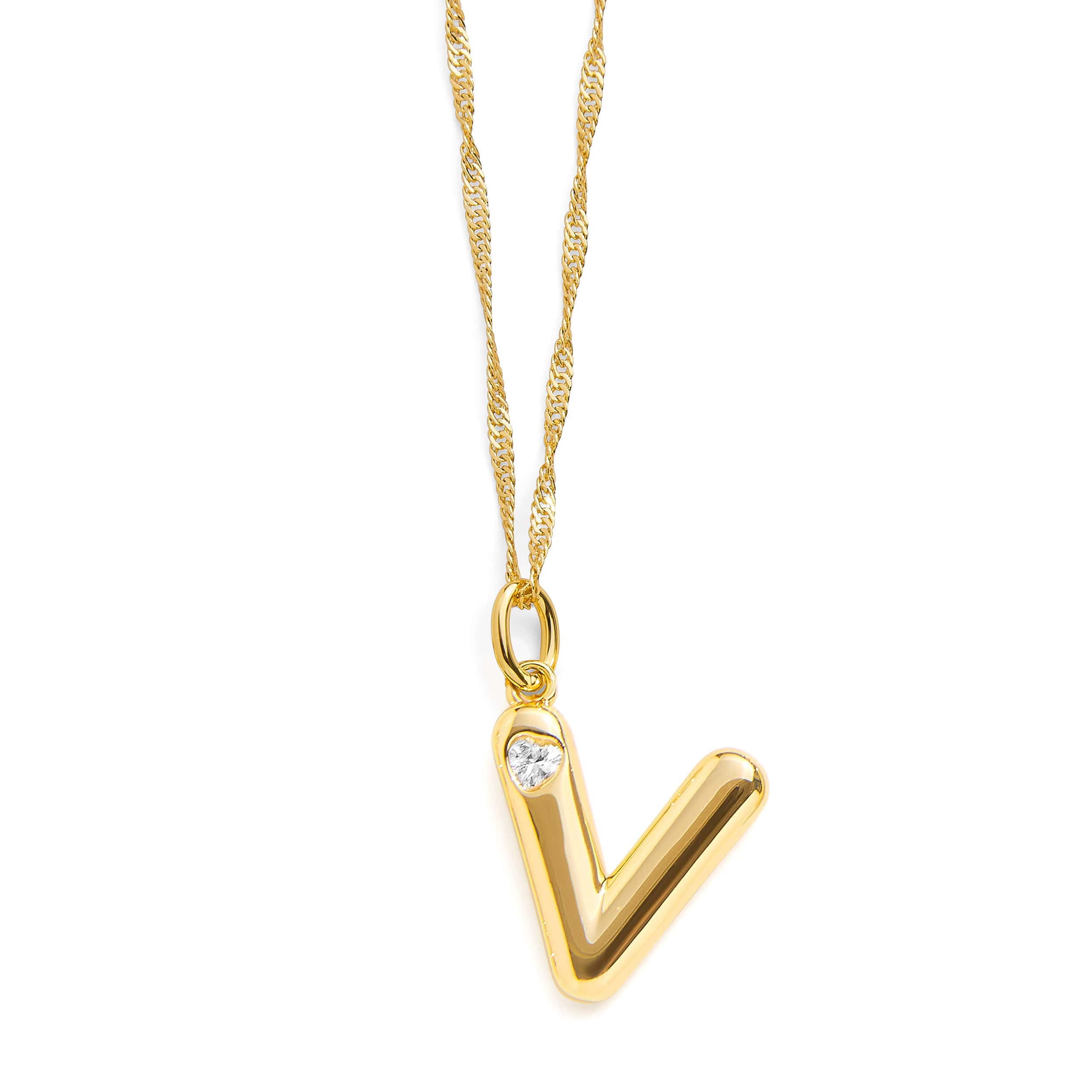 Bubble Letter Initial Necklace - Image 42