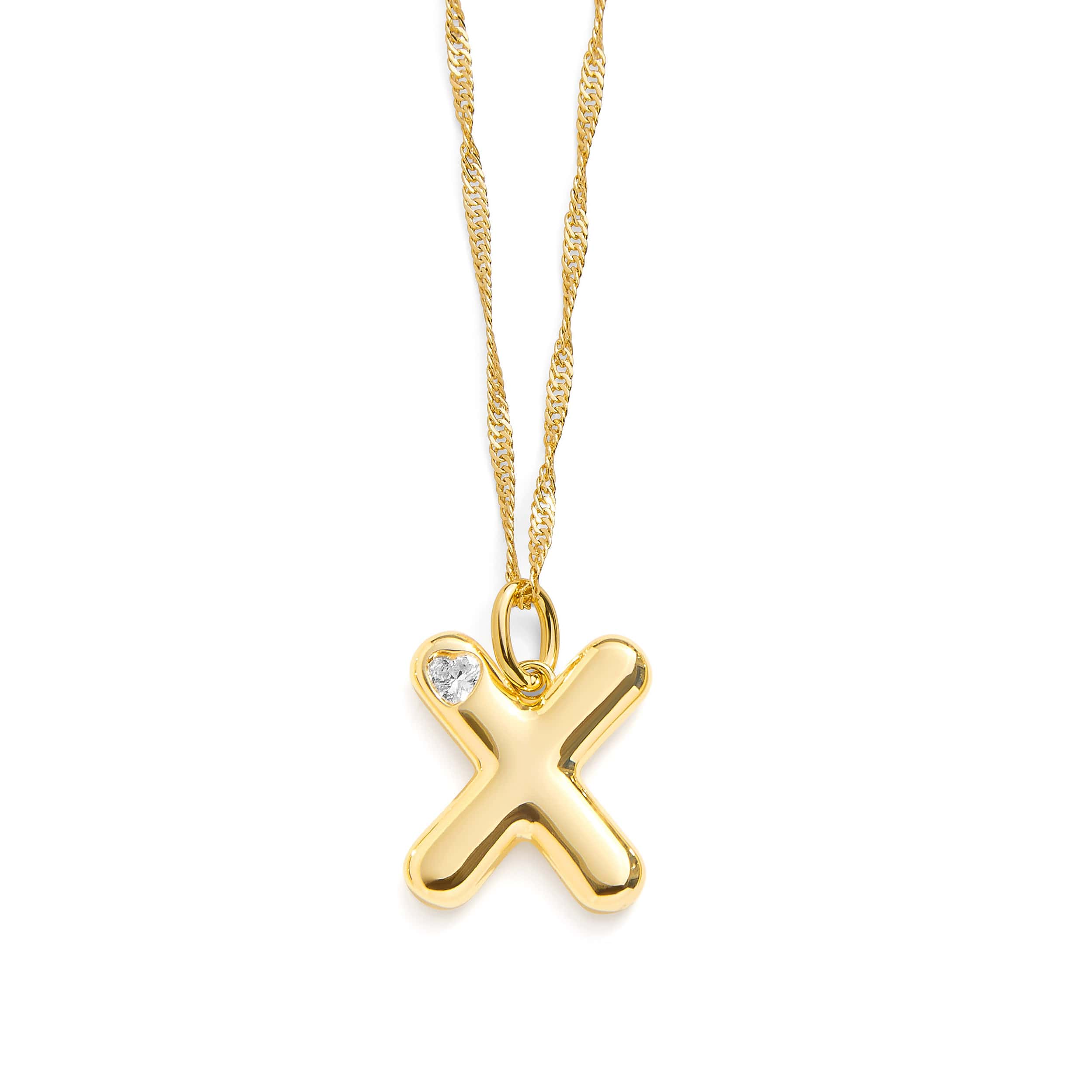 Bubble Letter Initial Necklace - Image 46