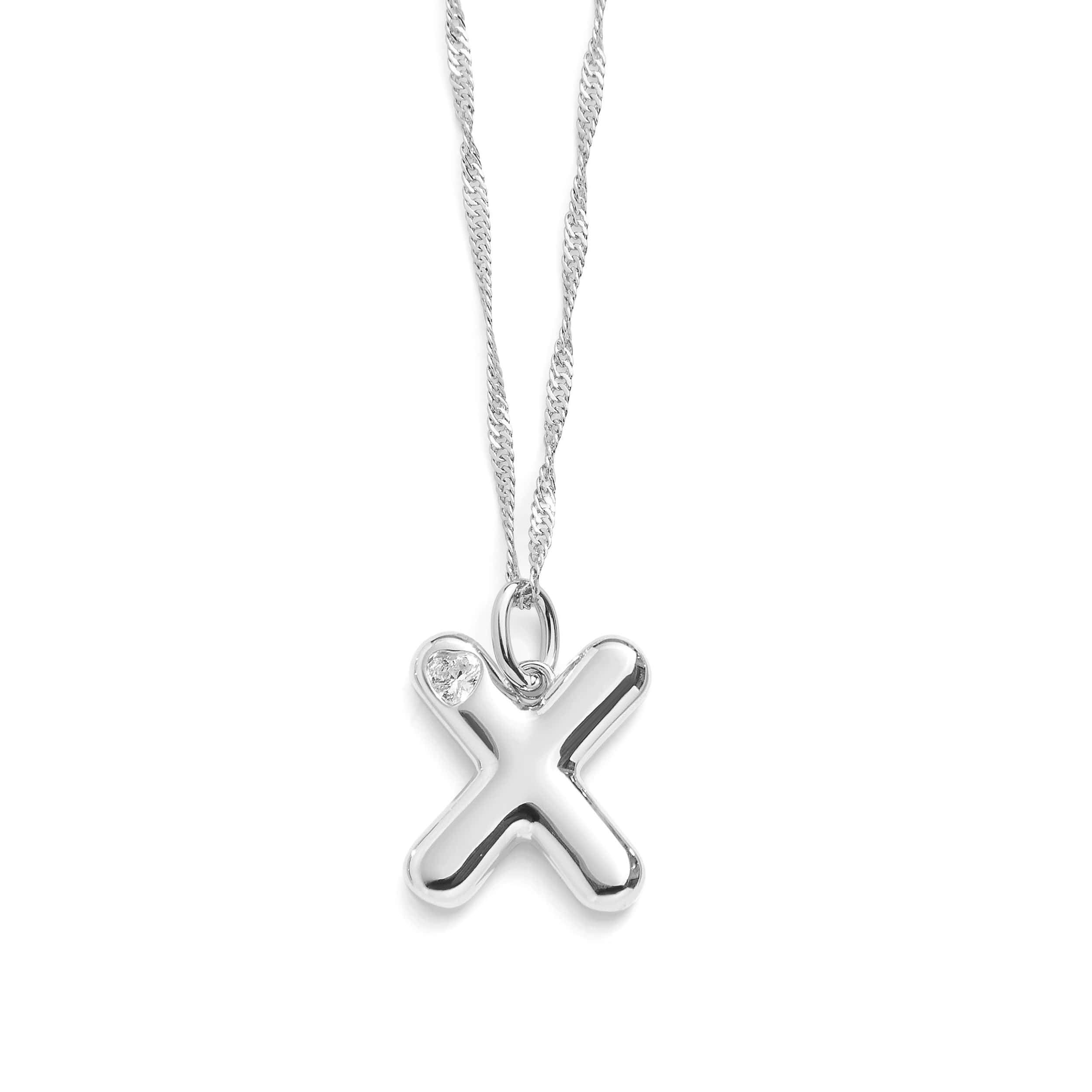 Bubble Letter Initial Necklace - Image 47
