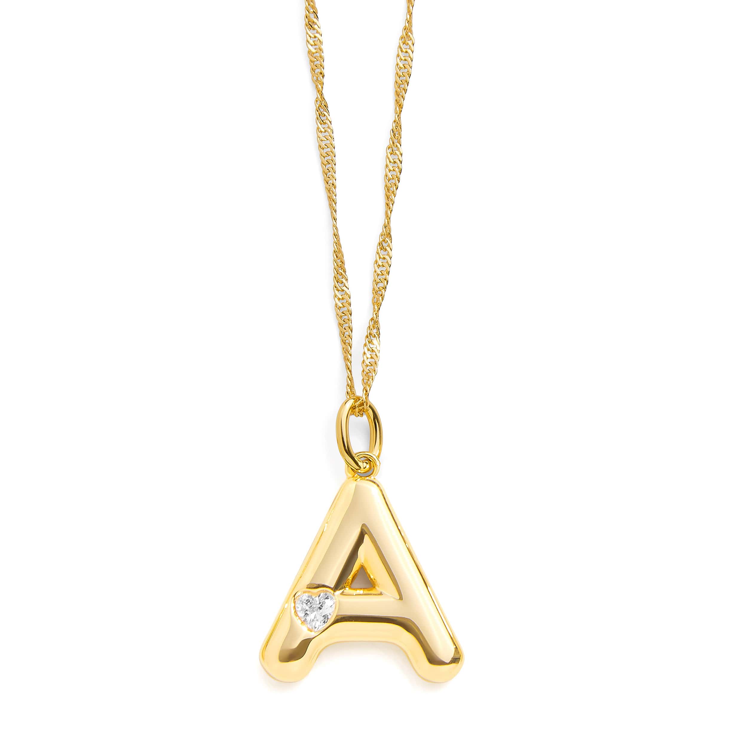 Bubble Letter Initial Necklace - Image 52