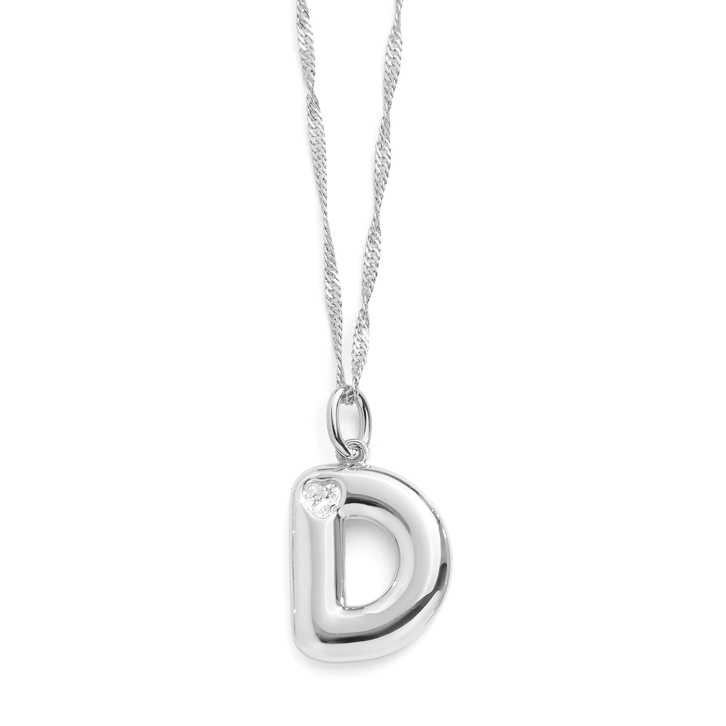 Bubble Letter Initial Necklace - Image 7