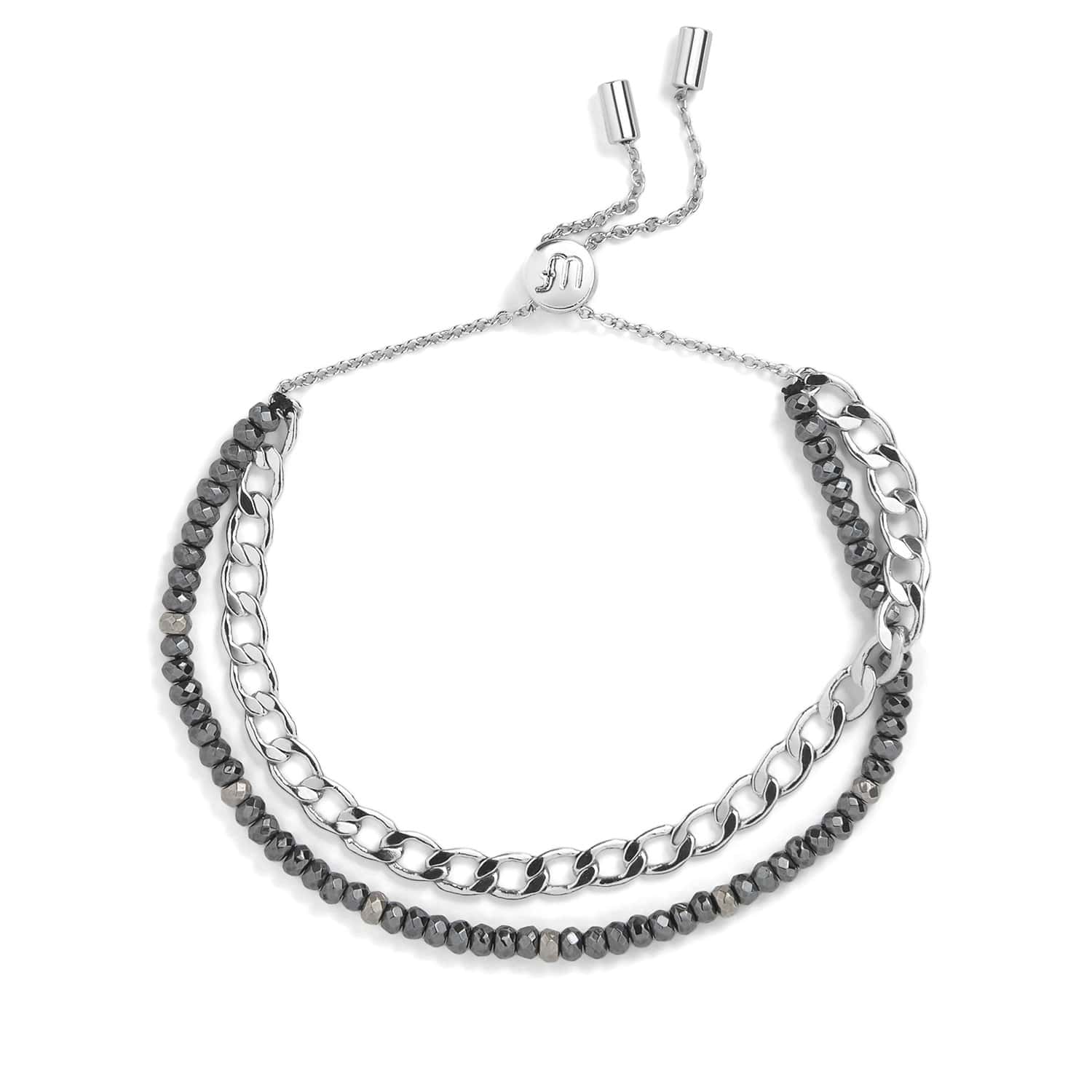Crystal Double Strand Charm Bracelet - Image 3