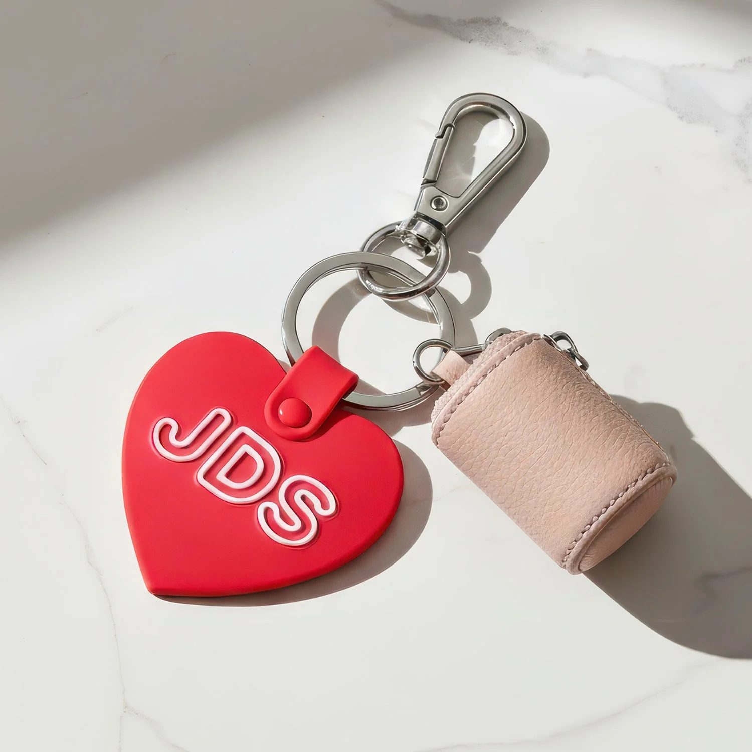 Custom Monogram Heart Keychain - Image 6