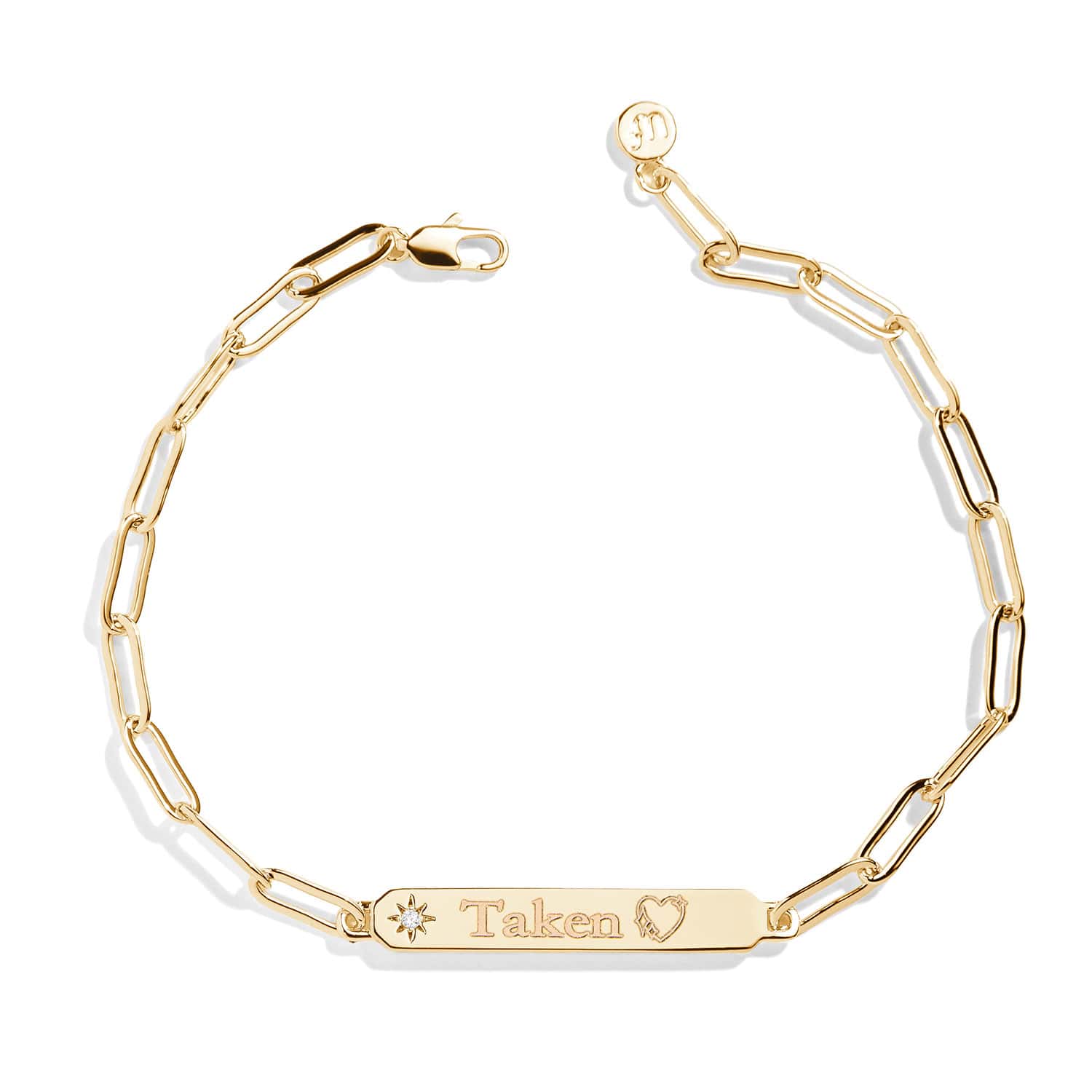 Engravable Bar Paperclip Bracelet - Image 4