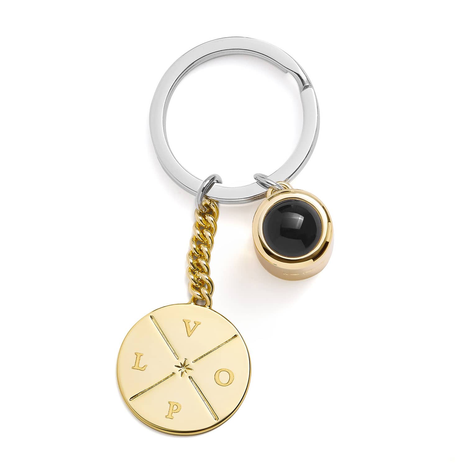 Engravable Circle Photo Keychain - Image 5