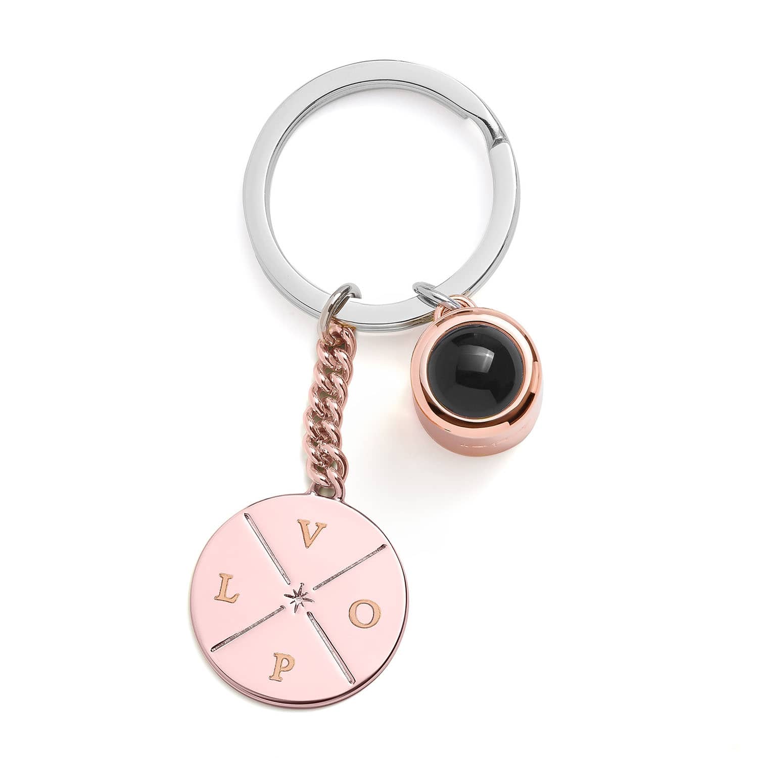 Engravable Circle Photo Keychain - Image 6