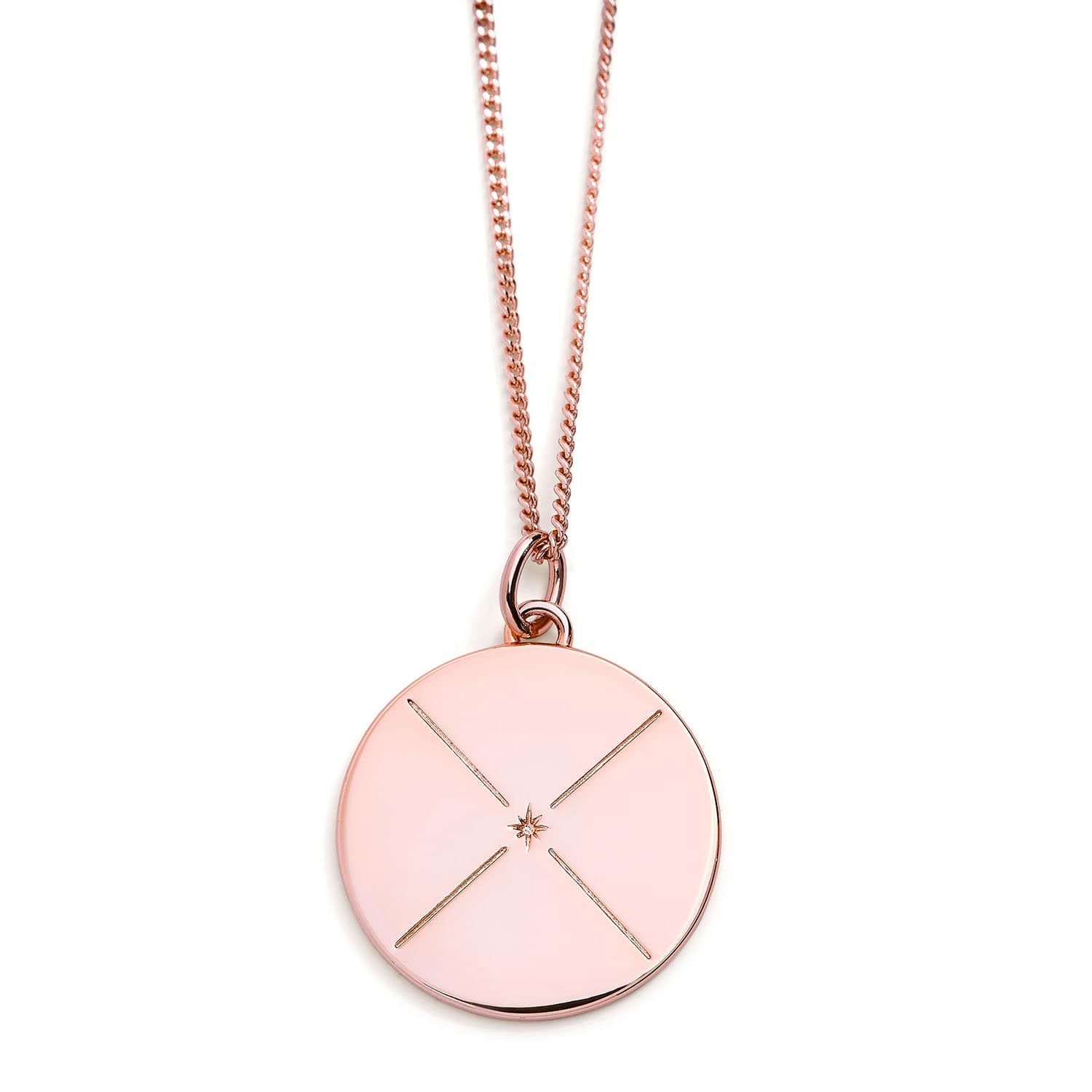 Engravable Circle Quadrant Necklace - Image 3