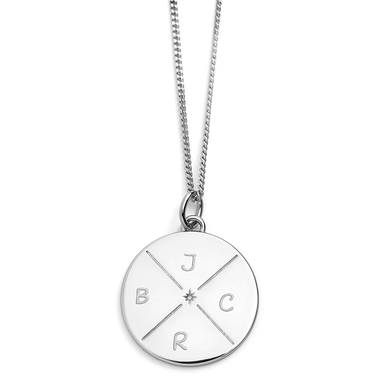 Engravable Circle Quadrant Necklace - Image 4