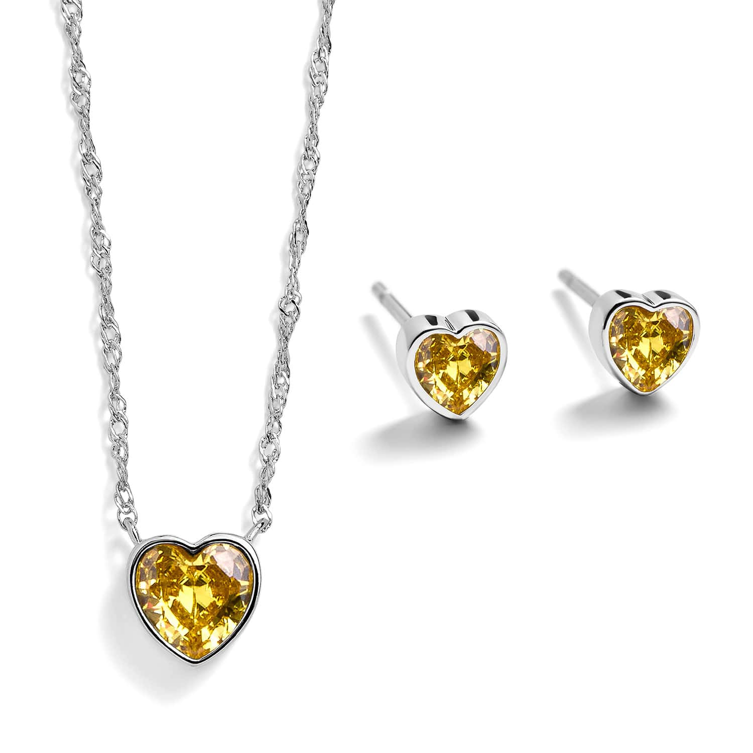 Heart Birthstone Pendant and Stud Gift Set - Image 11