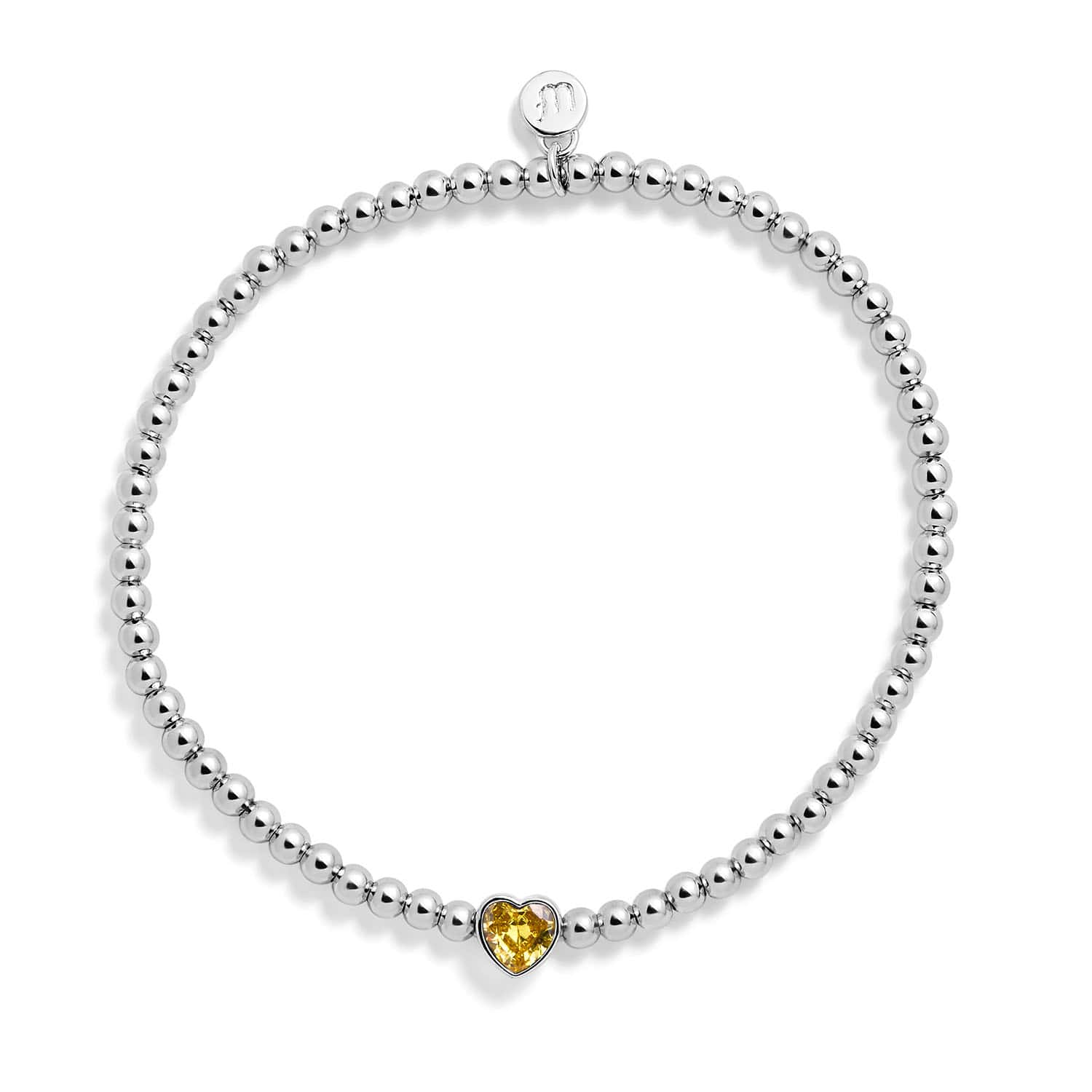 Heart Birthstone Stretch Bracelet - Image 11