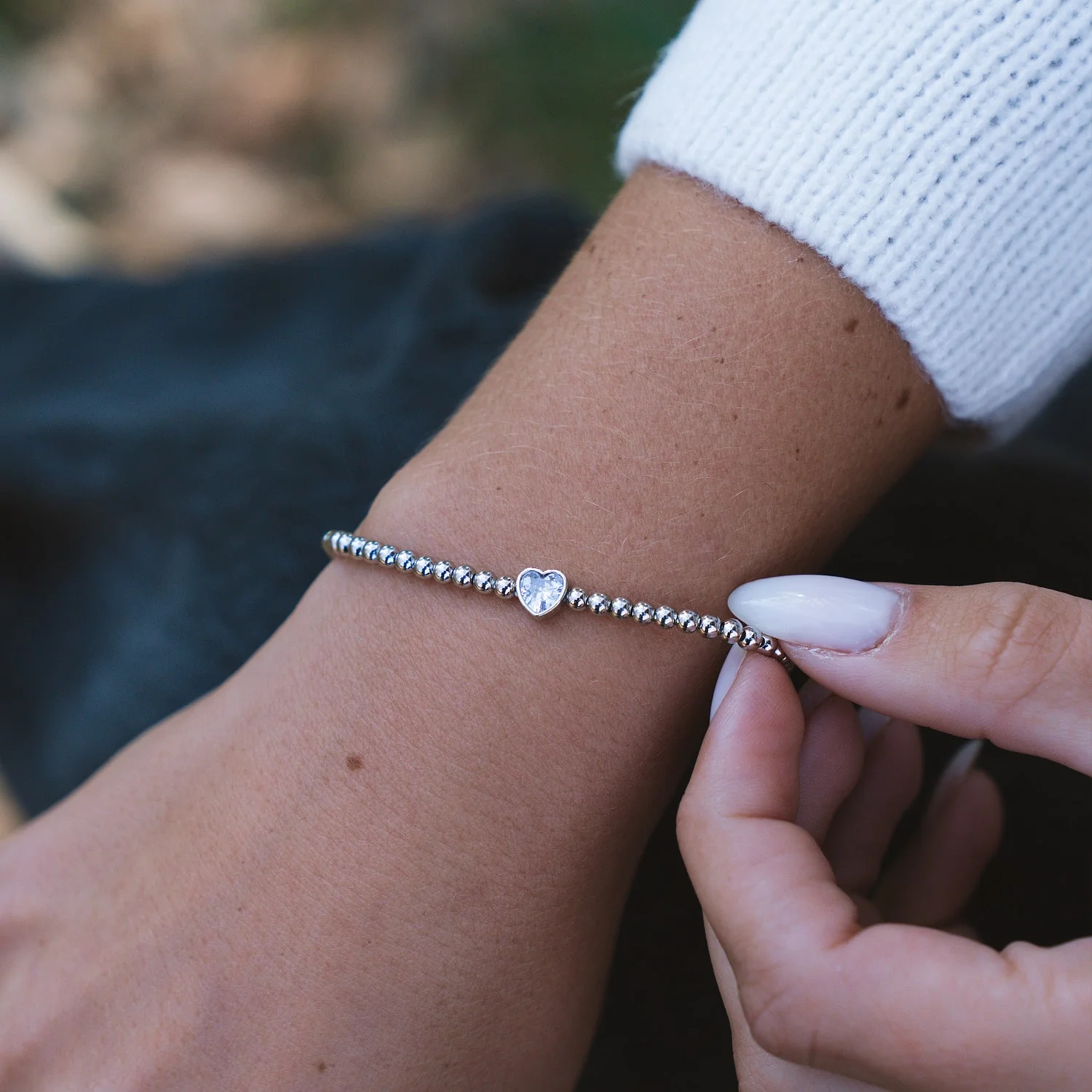 Heart Birthstone Stretch Bracelet - Image 13