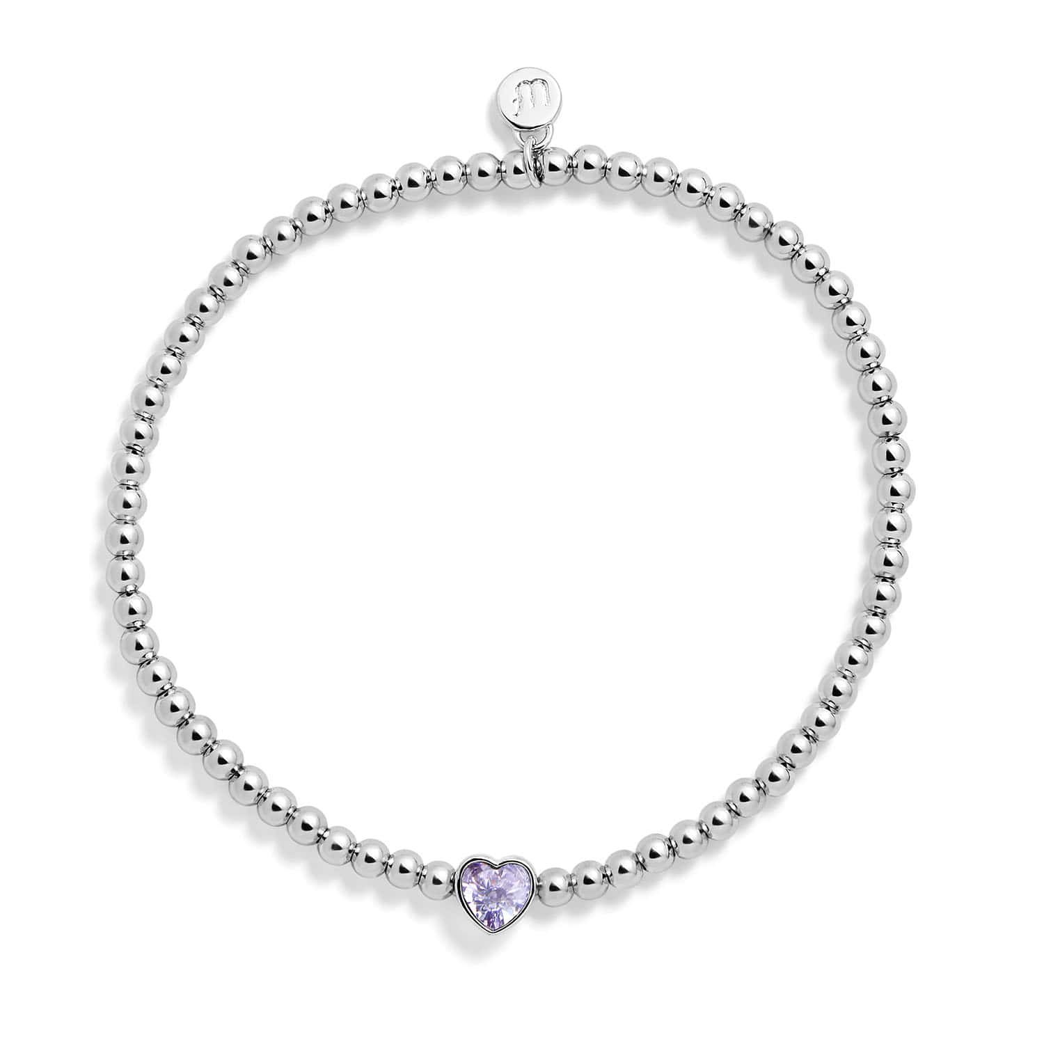Heart Birthstone Stretch Bracelet - Image 6