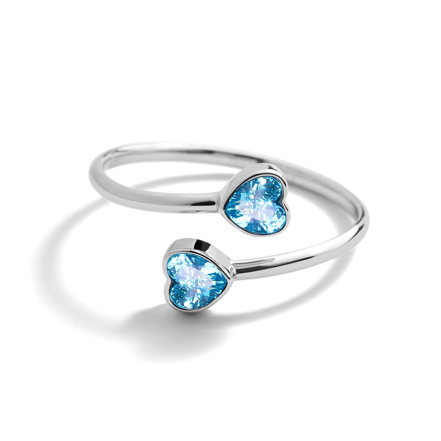 Heart Birthstone Wrap Ring - Image 3