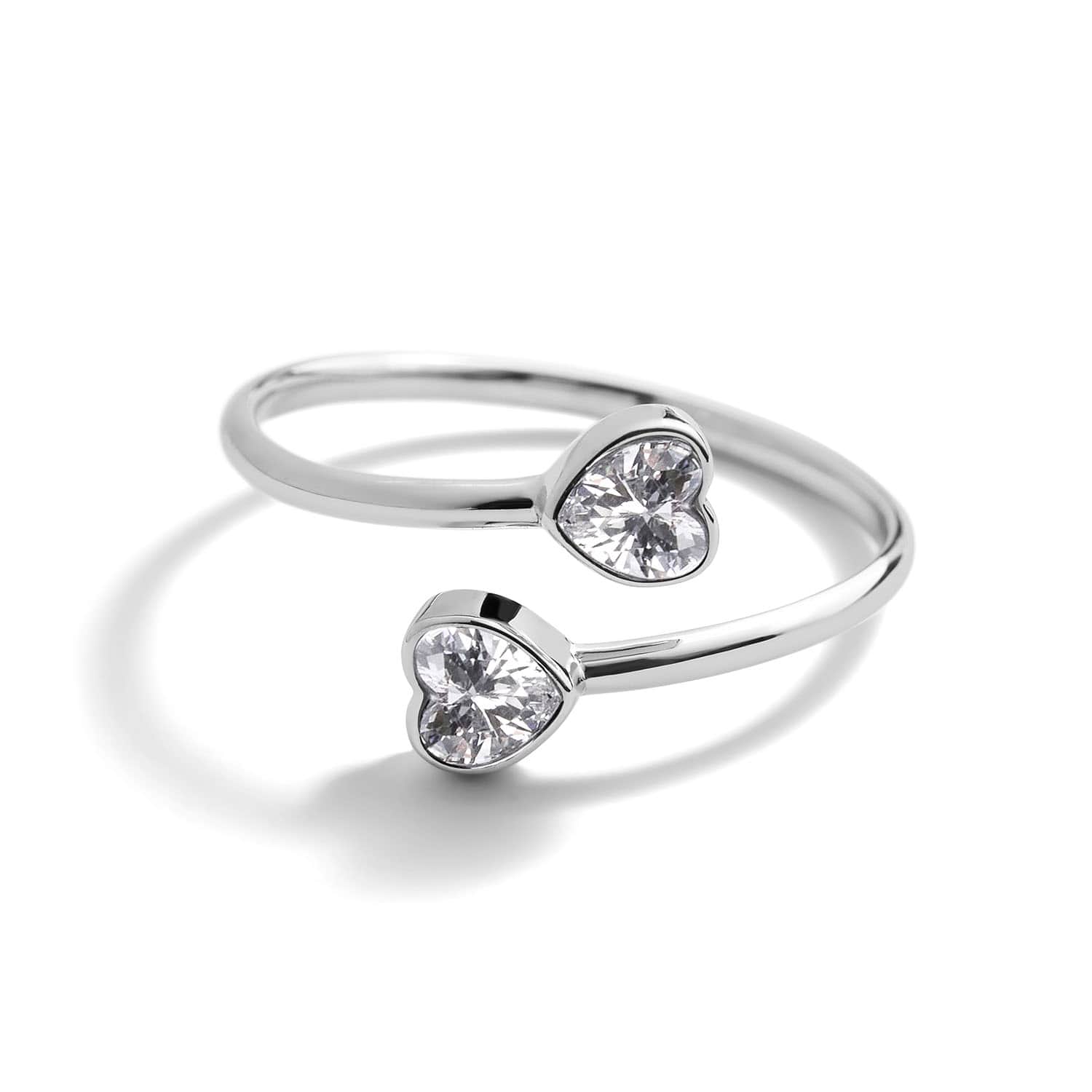 Heart Birthstone Wrap Ring - Image 4