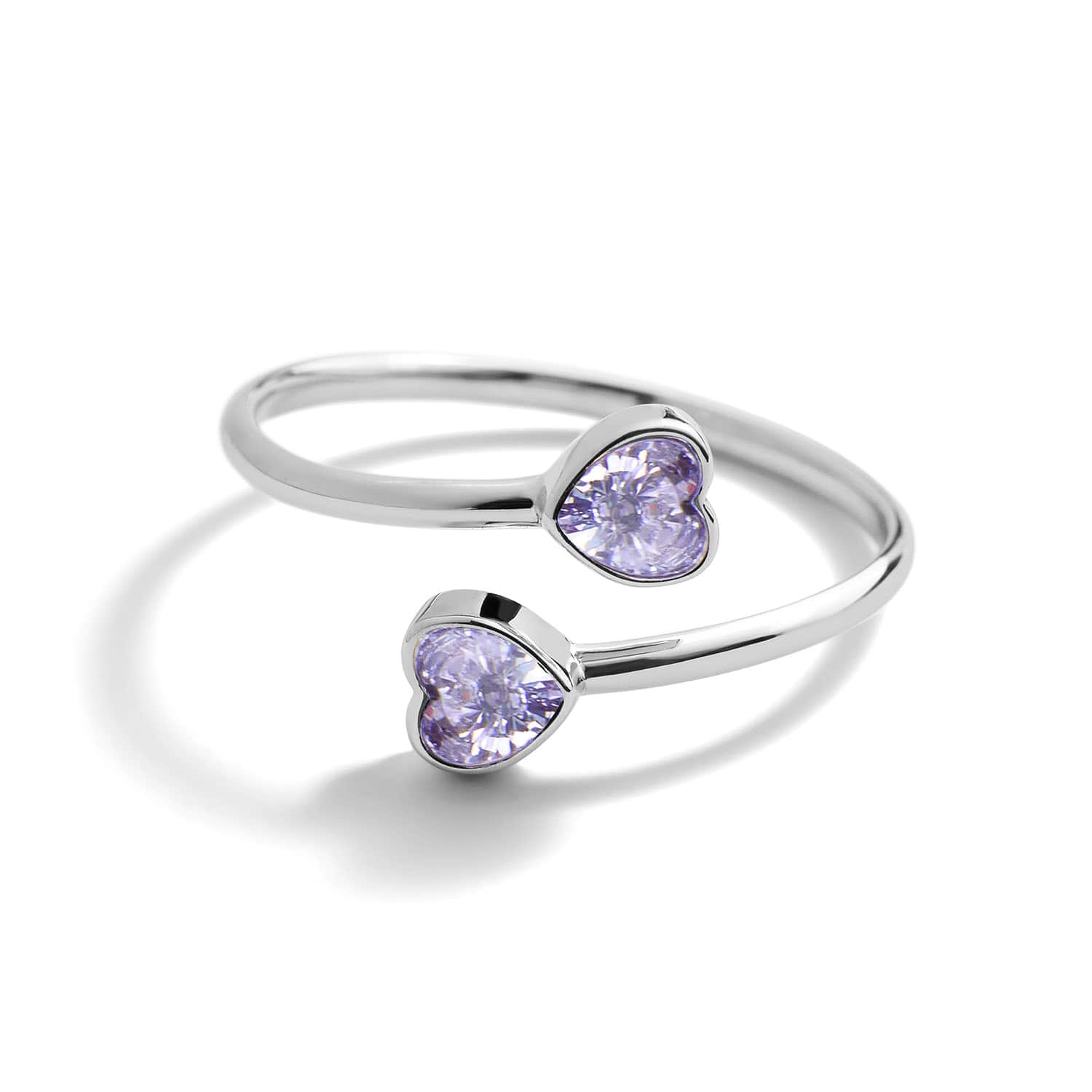 Heart Birthstone Wrap Ring - Image 6