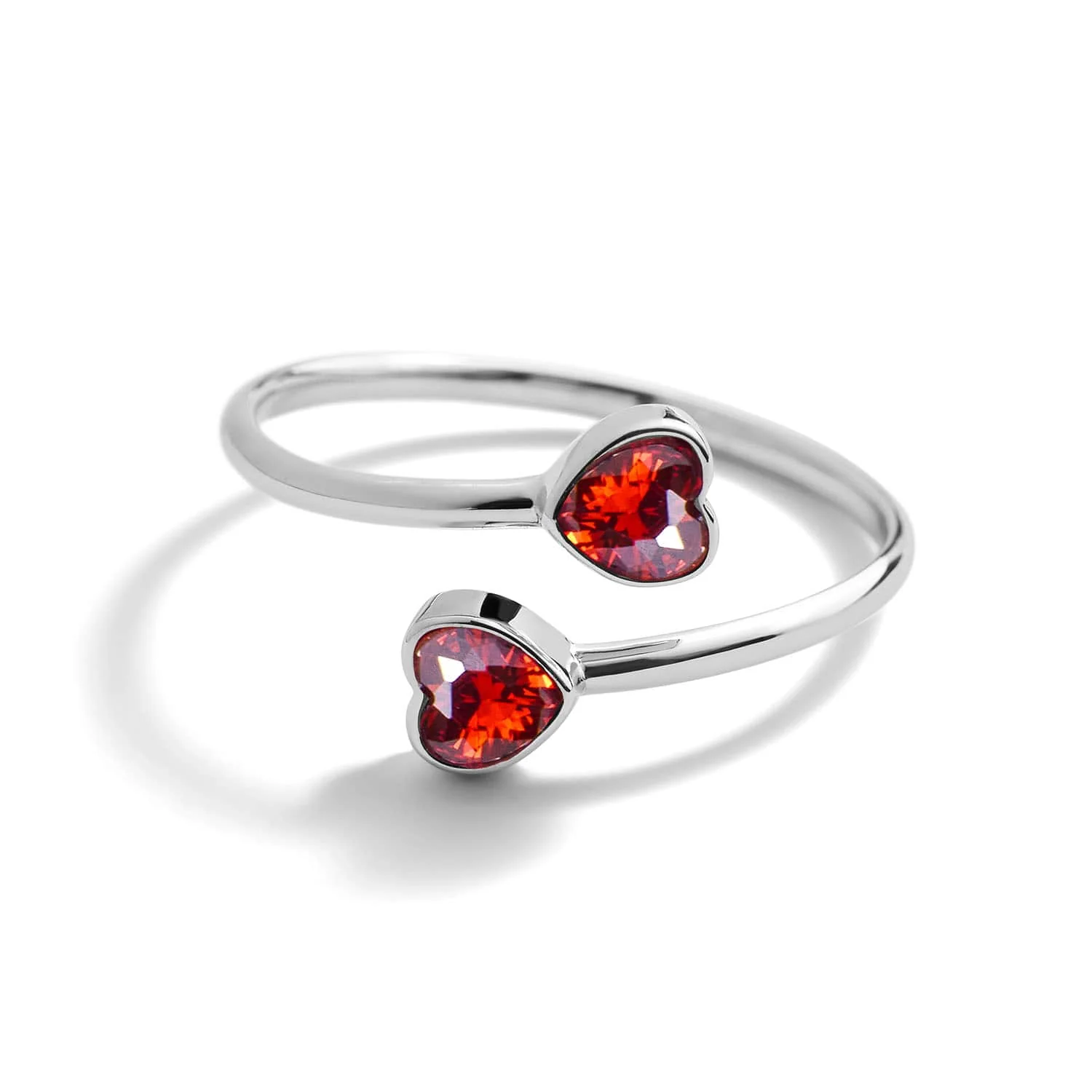 Heart Birthstone Wrap Ring - Image 7