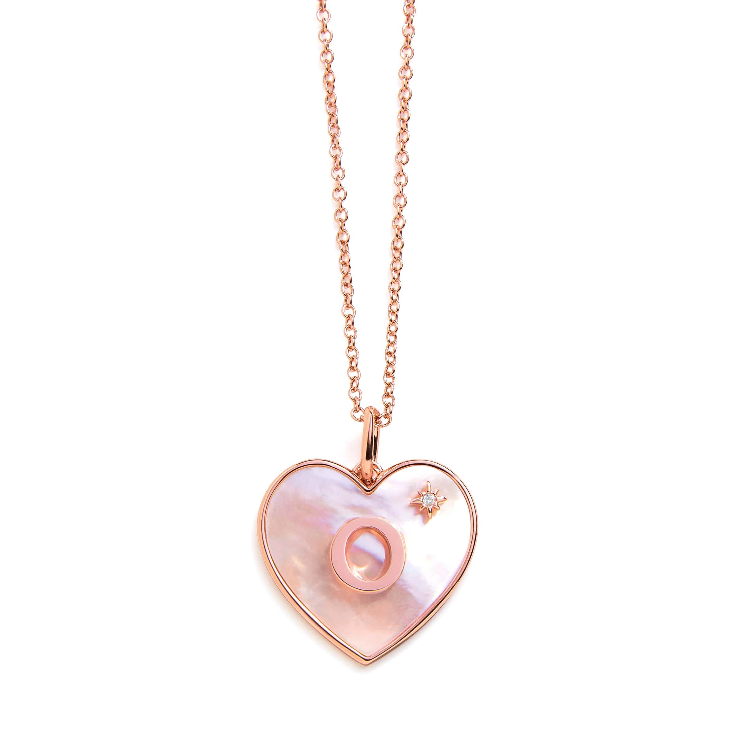 Heart Mother Of Pearl Initial Necklace - Image 14