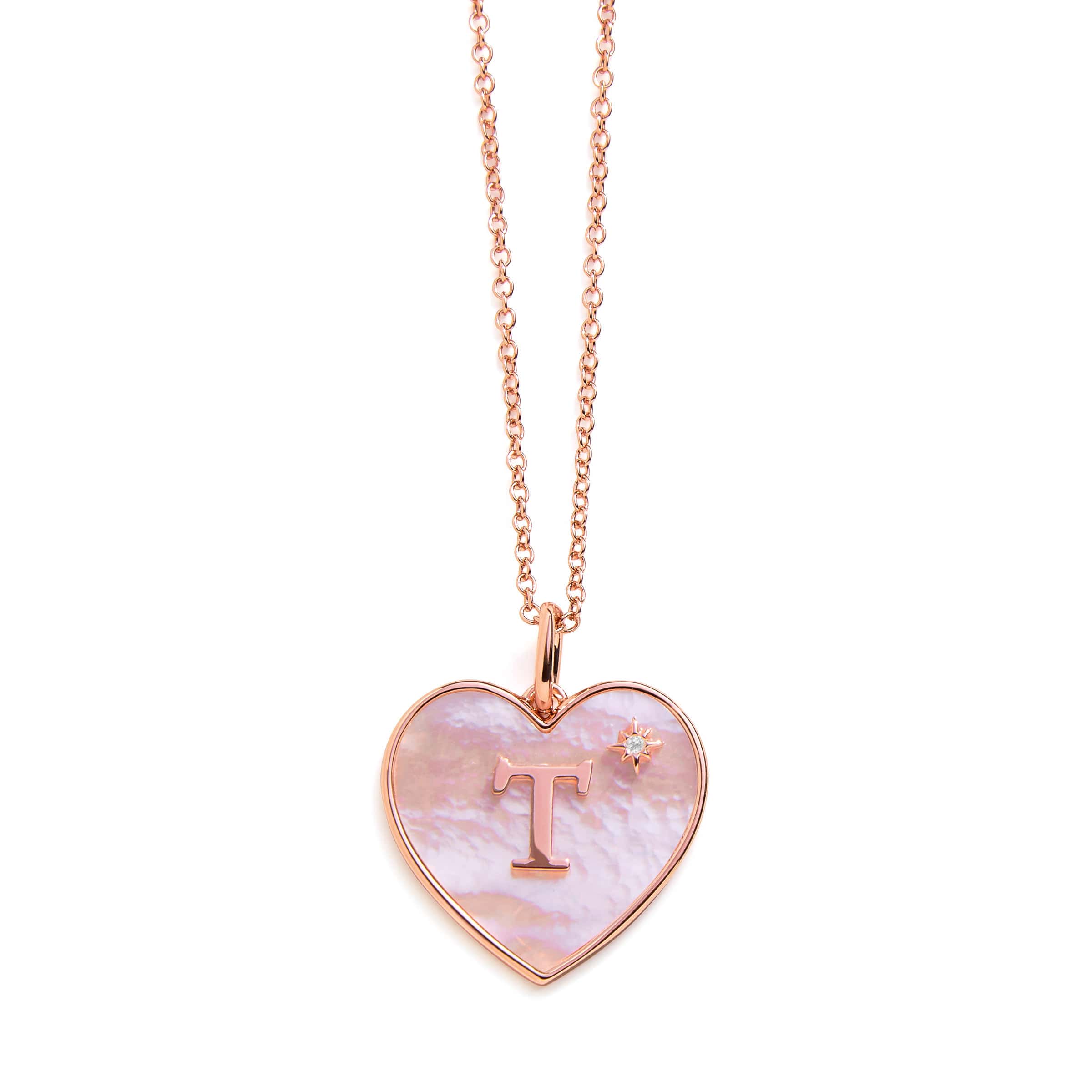 Heart Mother Of Pearl Initial Necklace - Image 19