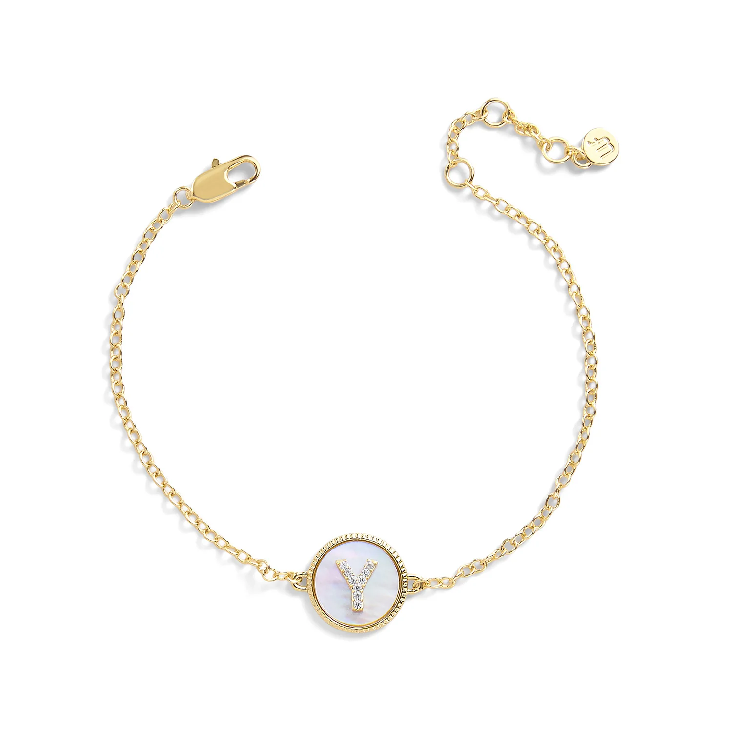 Mother of Pearl Initial Bracelet - Image 28