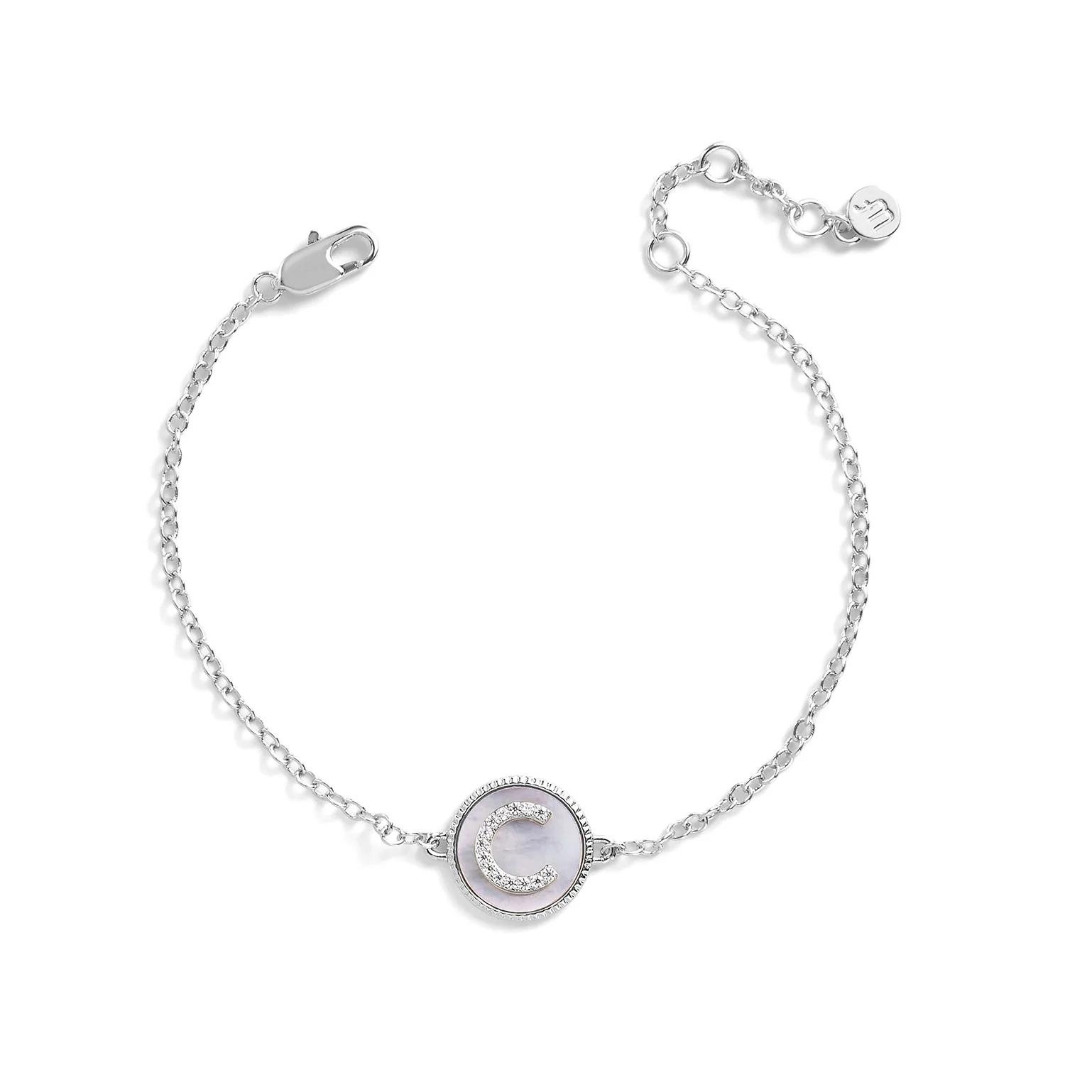 Mother of Pearl Initial Bracelet - Image 3