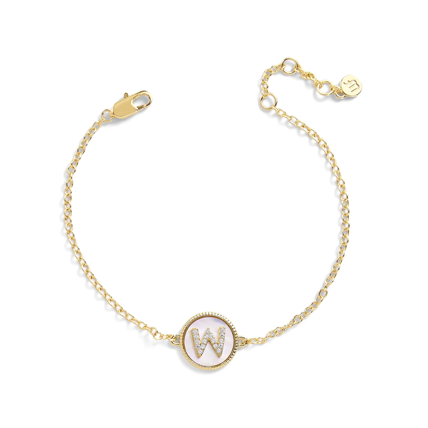 Mother of Pearl Initial Bracelet - Image 30
