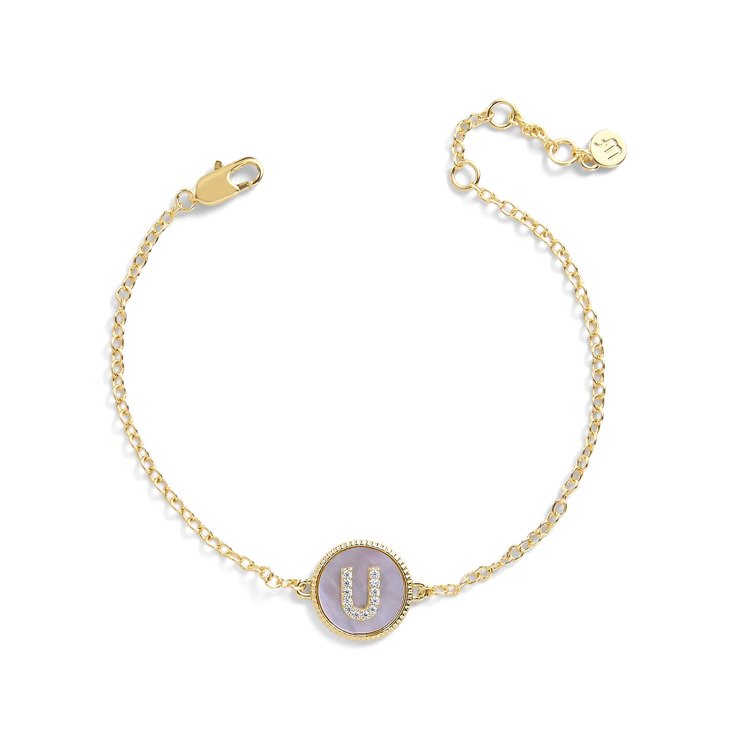 Mother of Pearl Initial Bracelet - Image 32