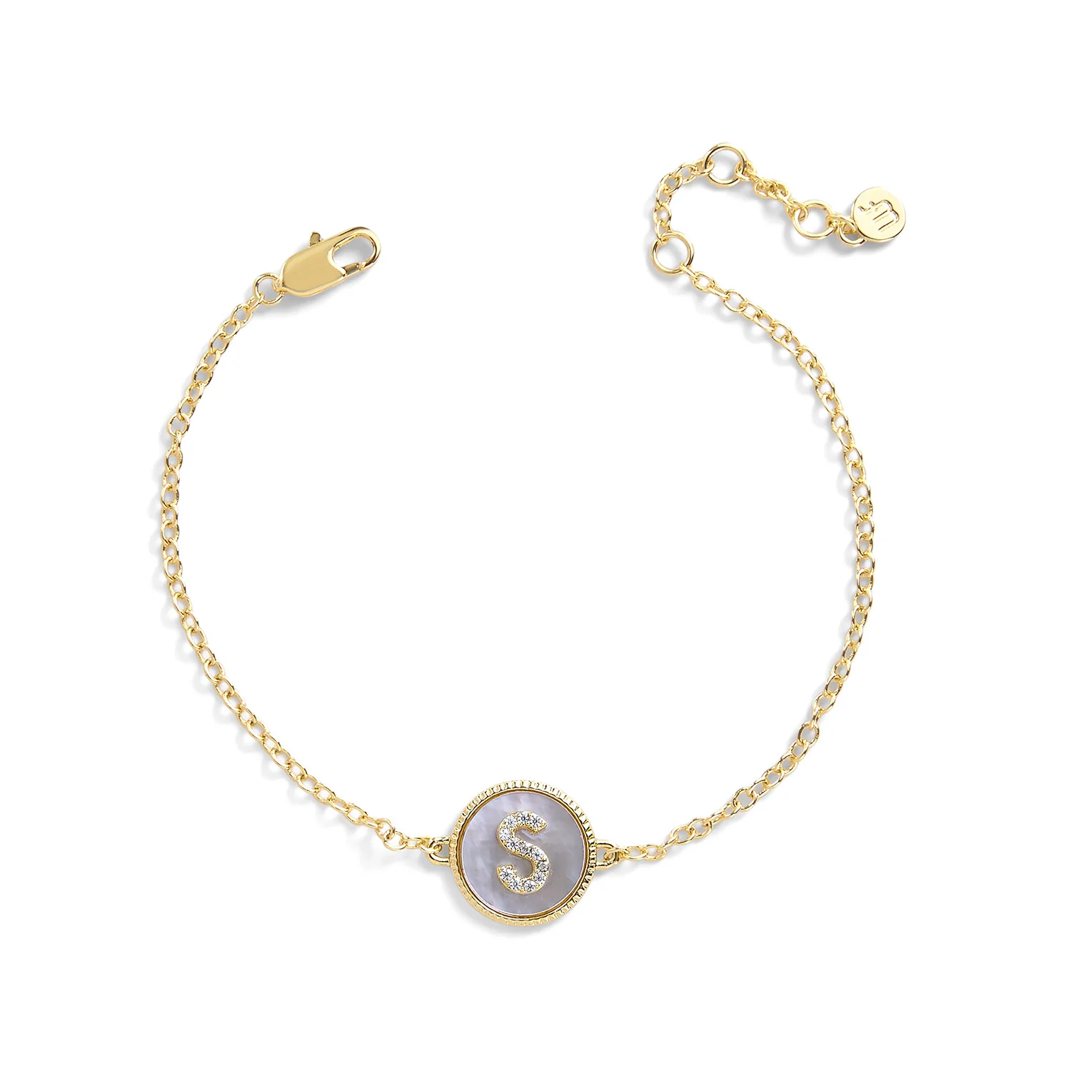 Mother of Pearl Initial Bracelet - Image 34
