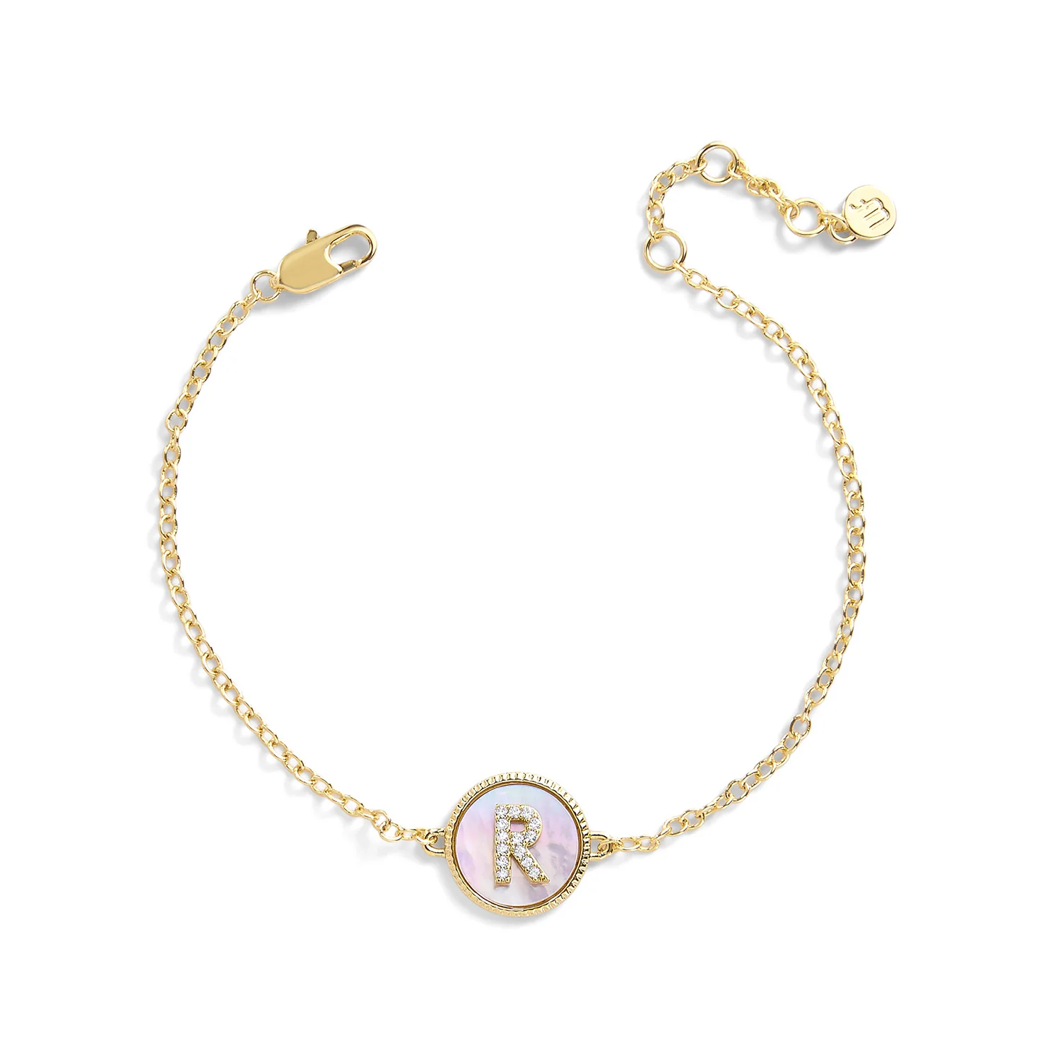 Mother of Pearl Initial Bracelet - Image 35
