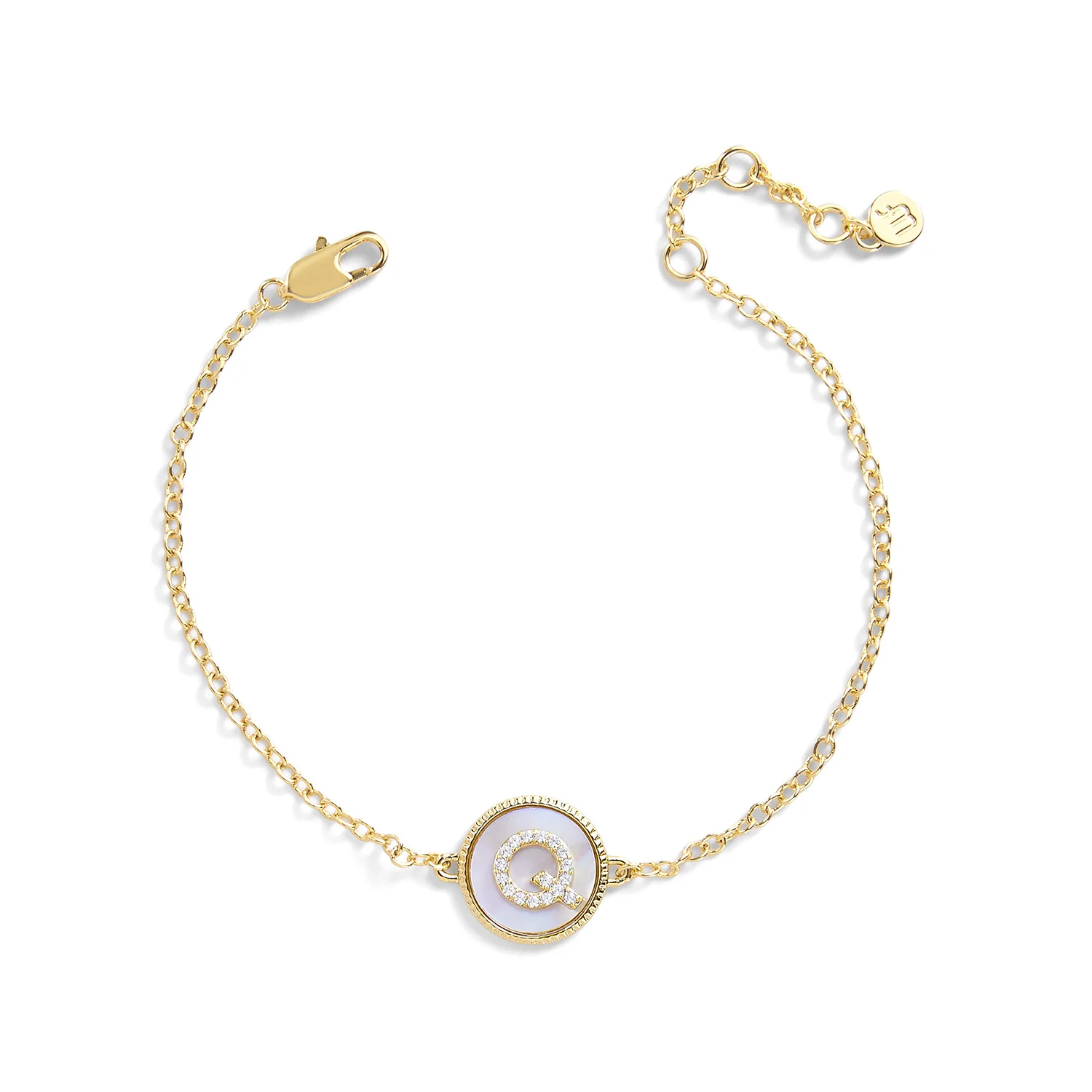 Mother of Pearl Initial Bracelet - Image 36