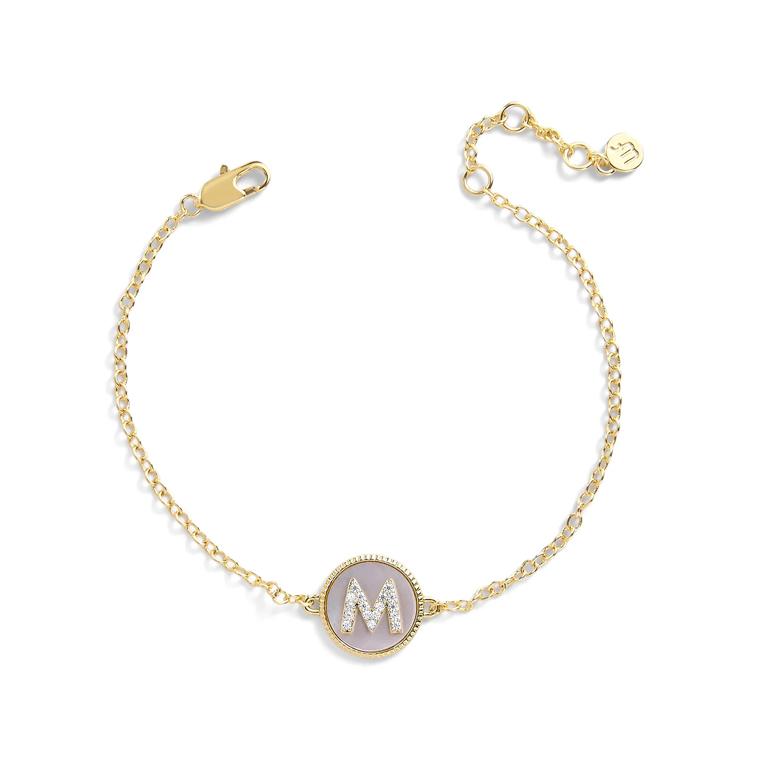 Mother of Pearl Initial Bracelet - Image 40