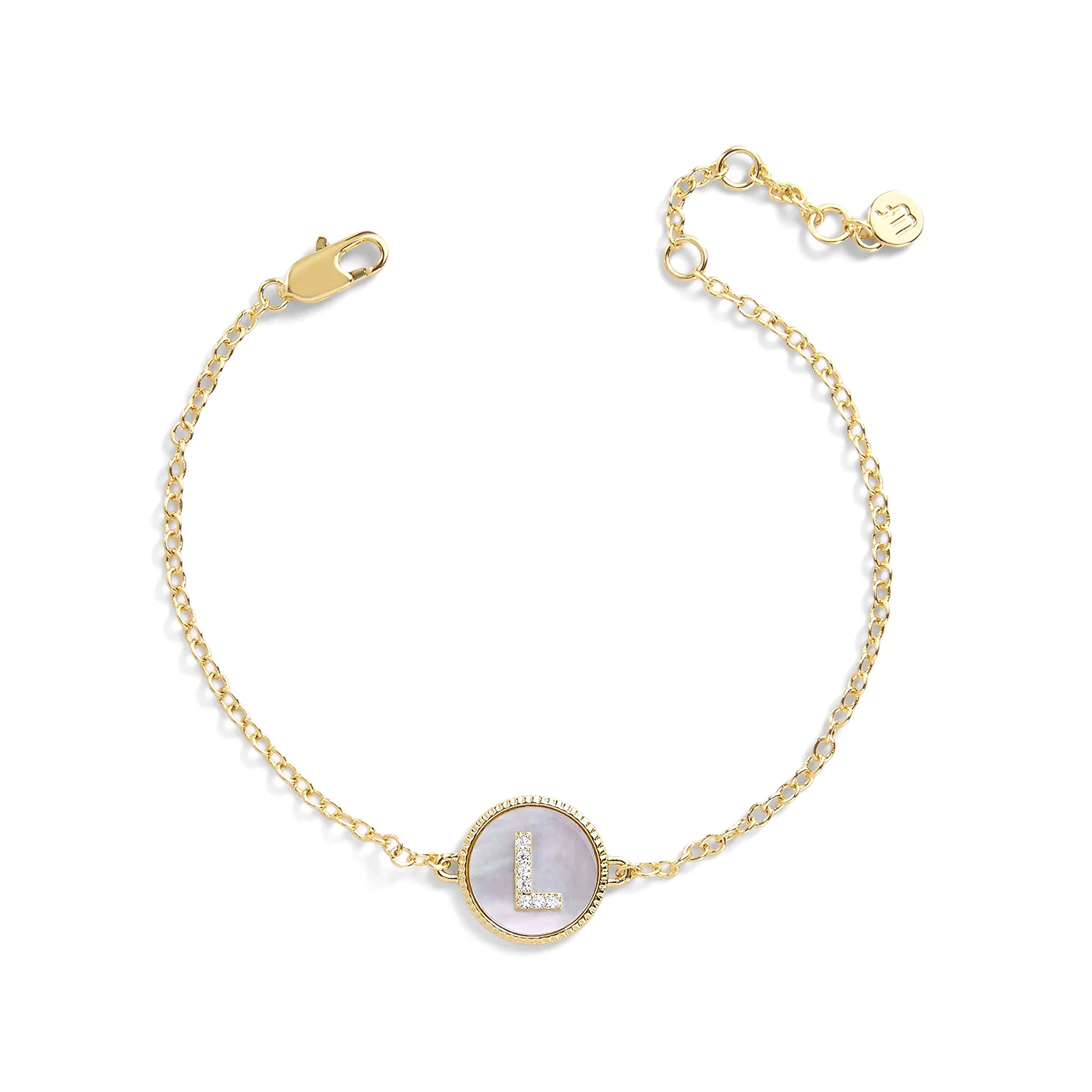 Mother of Pearl Initial Bracelet - Image 41