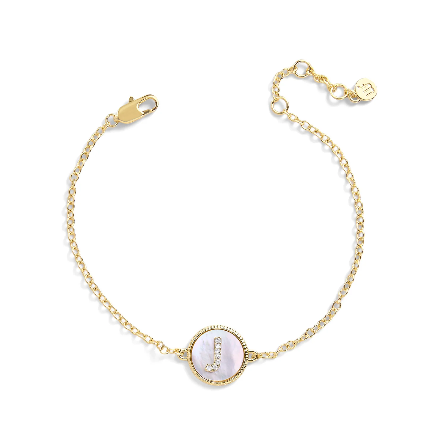 Mother of Pearl Initial Bracelet - Image 43