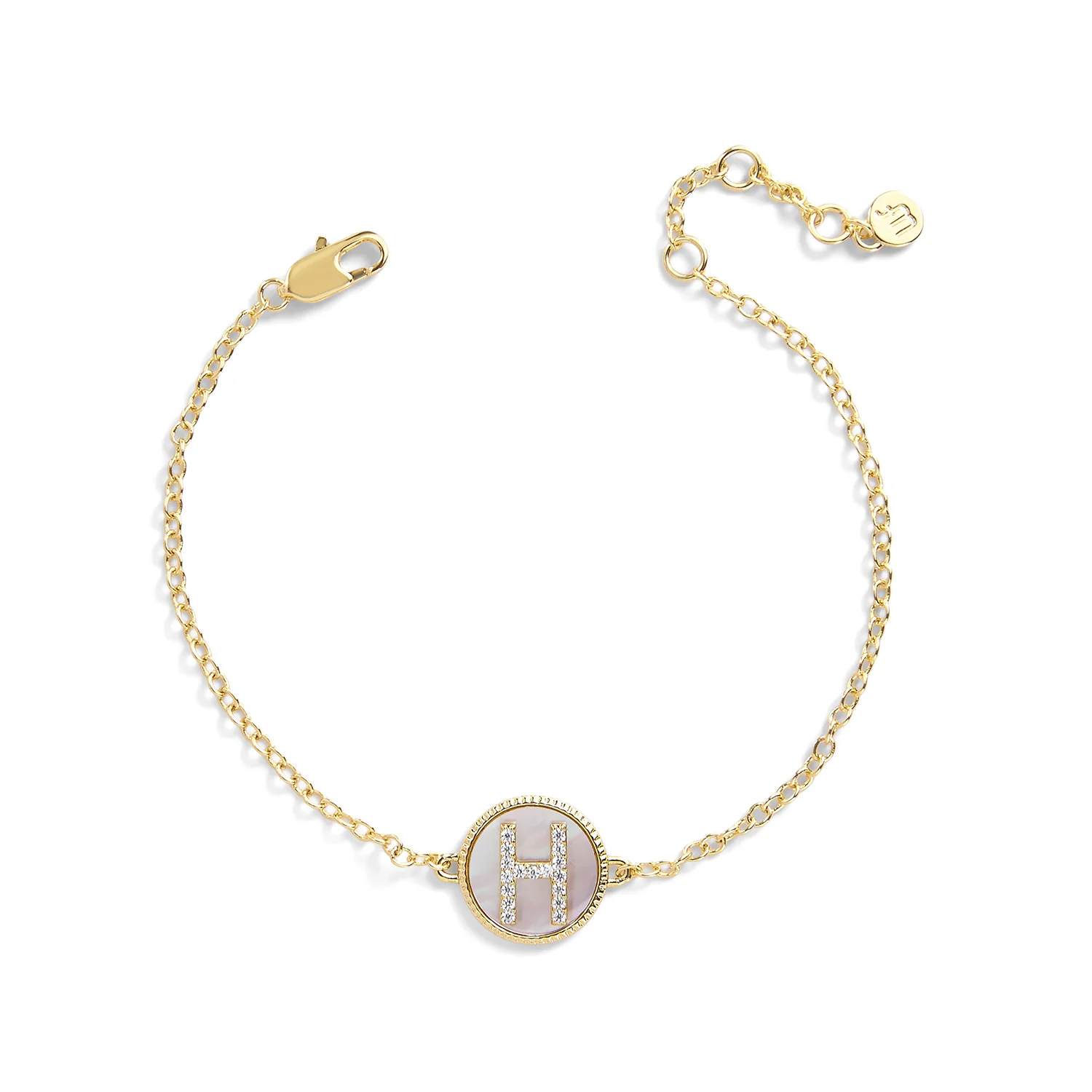 Mother of Pearl Initial Bracelet - Image 45