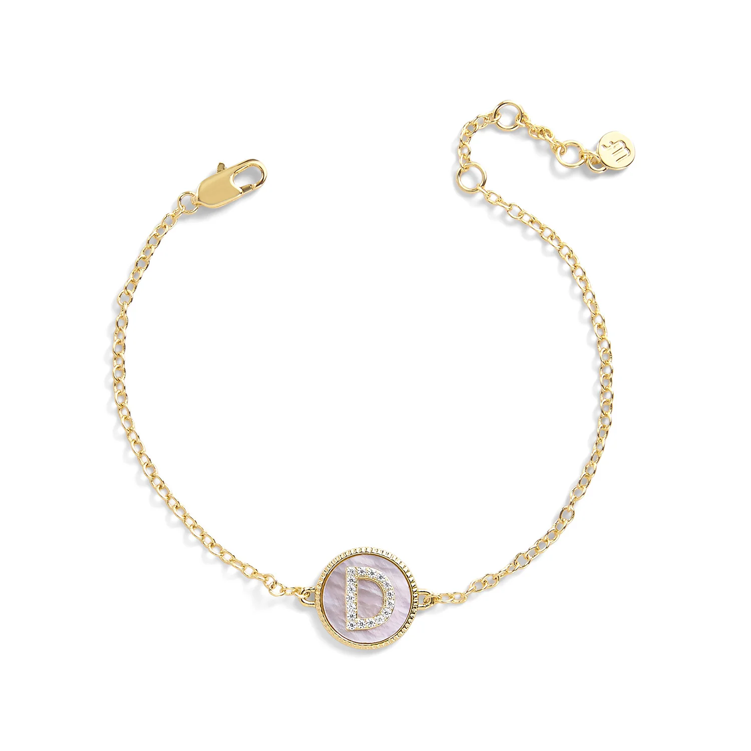 Mother of Pearl Initial Bracelet - Image 49