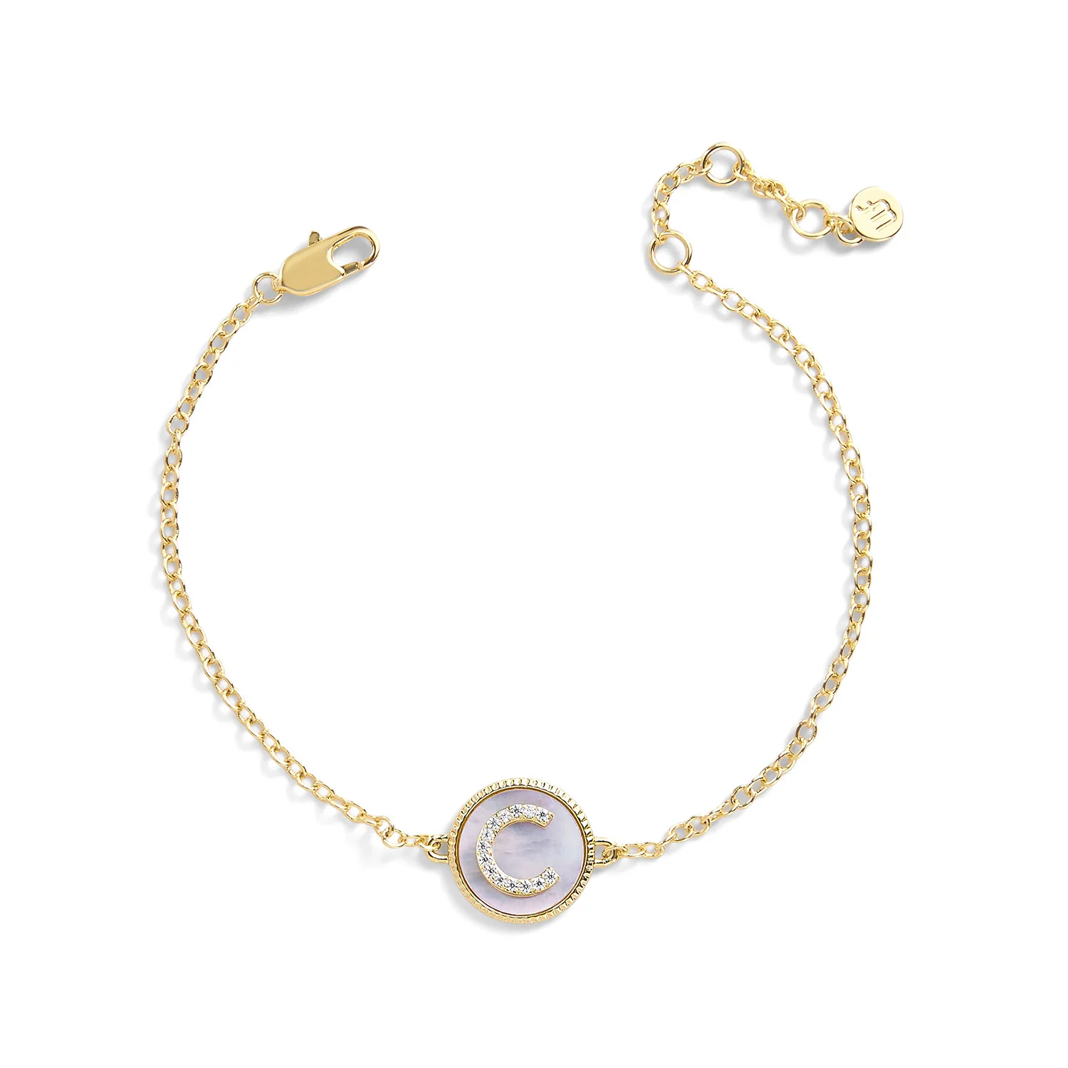 Mother of Pearl Initial Bracelet - Image 50