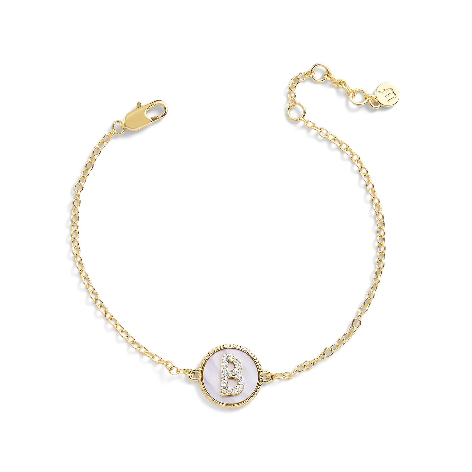 Mother of Pearl Initial Bracelet - Image 51