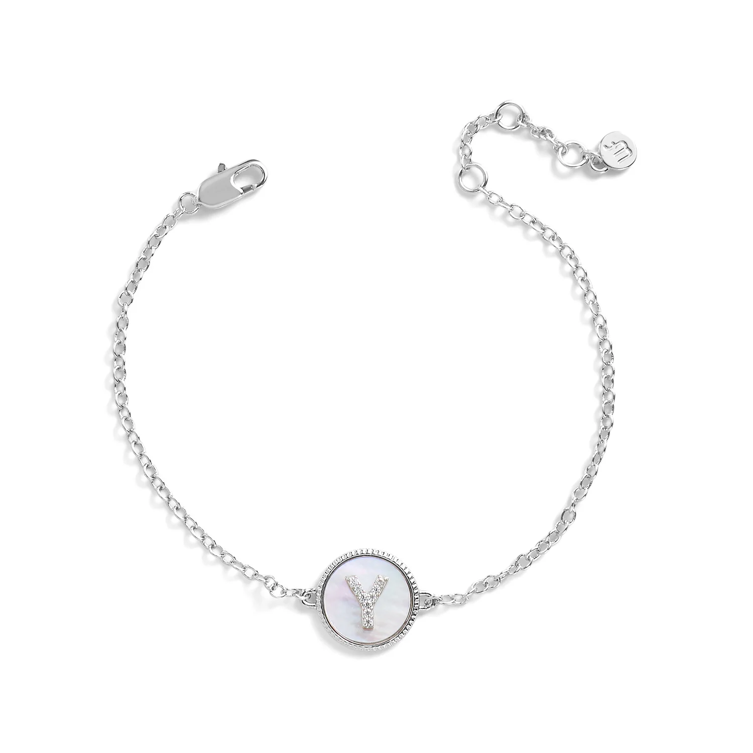 Mother of Pearl Initial Bracelet - Image 6