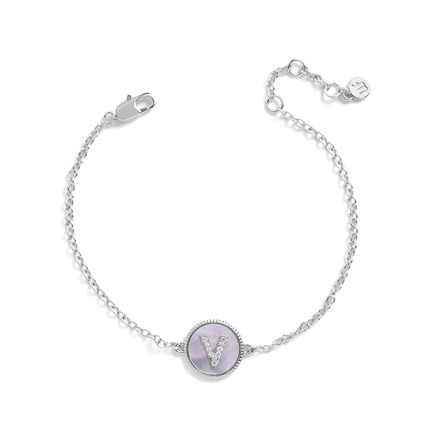 Mother of Pearl Initial Bracelet - Image 9