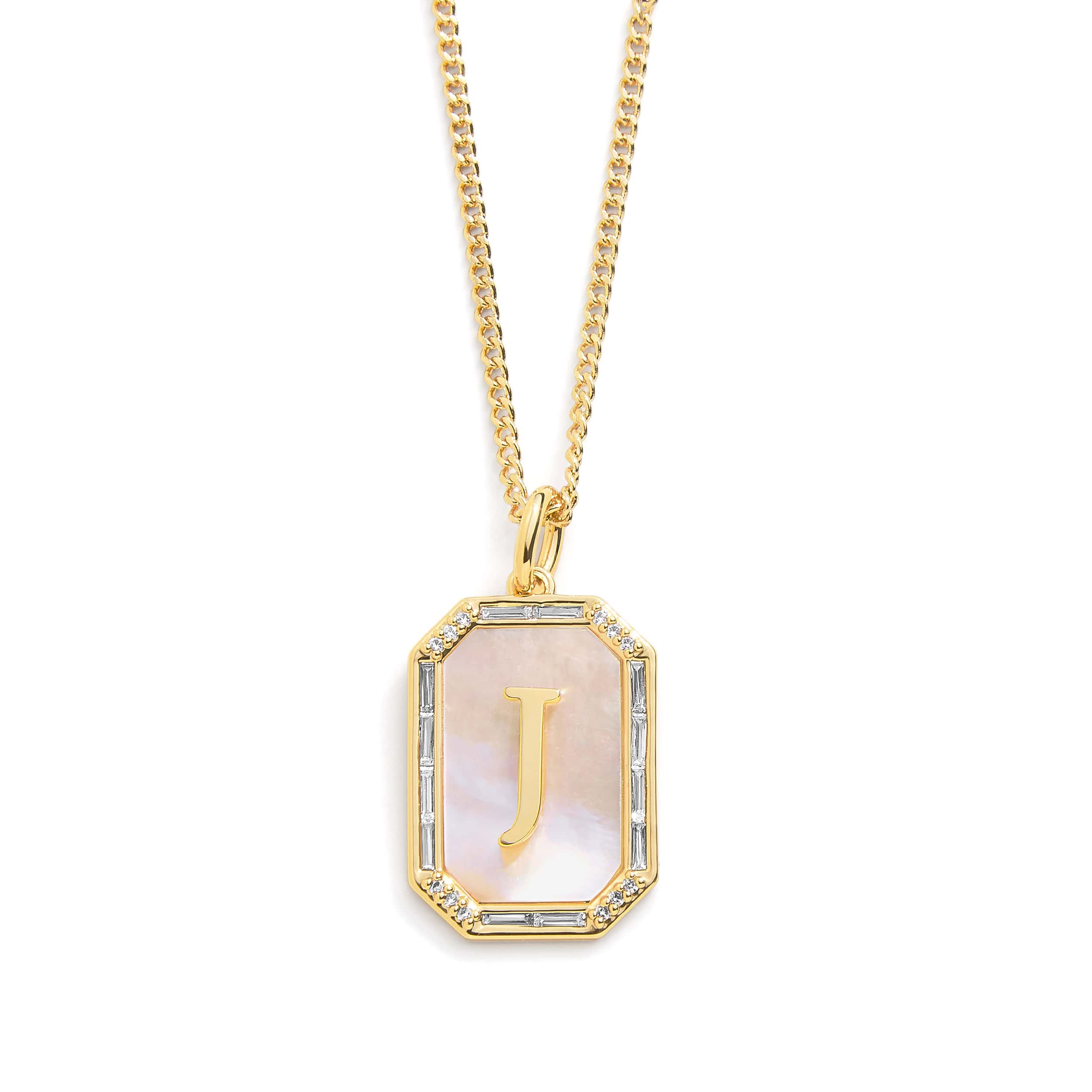 Mother Of Pearl Initial Necklace - Image 19